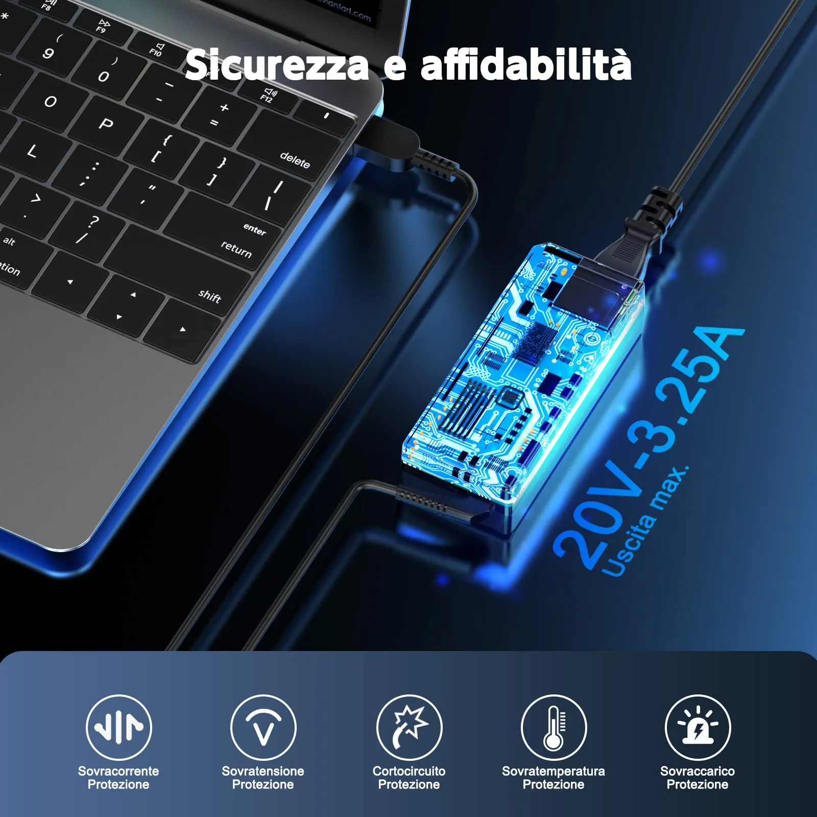 Etssembo Caricatore PC Portatile 65W per Lenovo Thinkpad T470 T470S T450 T450S T460 T440 T560 E540 E560 E570 G50 Z50 Yoga 2 13 11S Pro Flex 2 3 ADLX65NLC3A - immagine 5