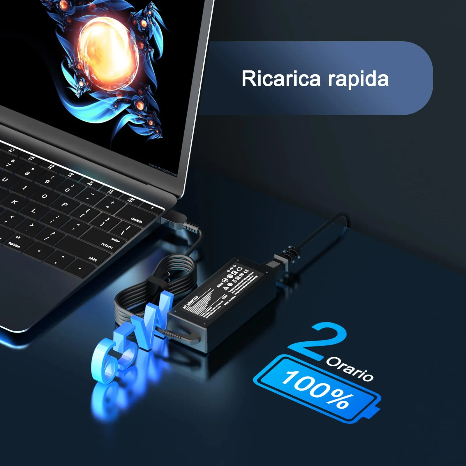 Etssembo Caricatore PC Portatile 65W per Lenovo Thinkpad T470 T470S T450 T450S T460 T440 T560 E540 E560 E570 G50 Z50 Yoga 2 13 11S Pro Flex 2 3 ADLX65NLC3A - immagine 6