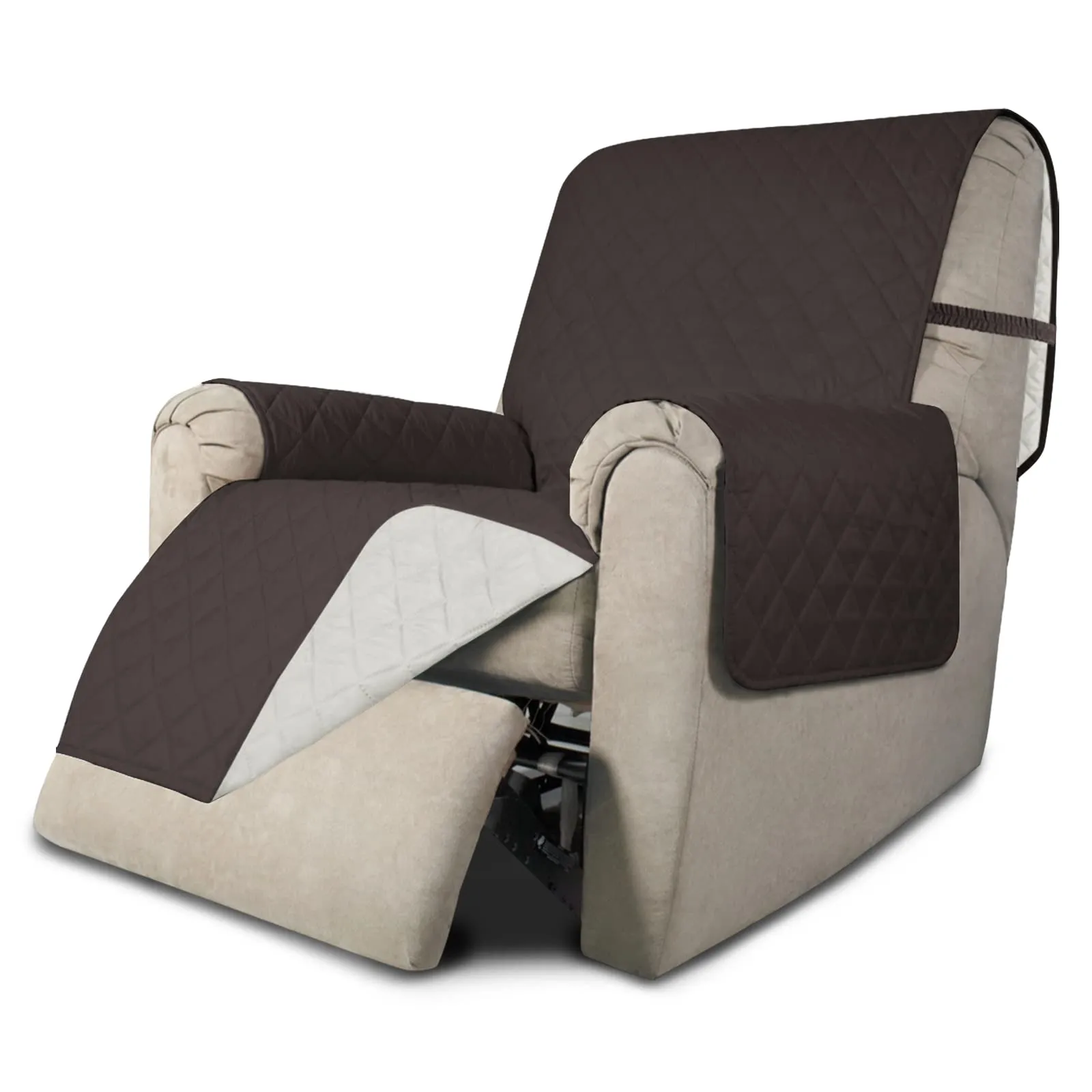 Easy-Going Copridivano Reversibile Impermeabile per Poltrona Reclinabile, 56 cm, Cioccolato/Avorio - immagine 1
