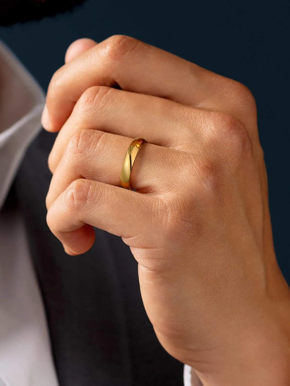 PROSTEEL Anello Fede in Acciaio Color Oro Misura 9 - immagine 9