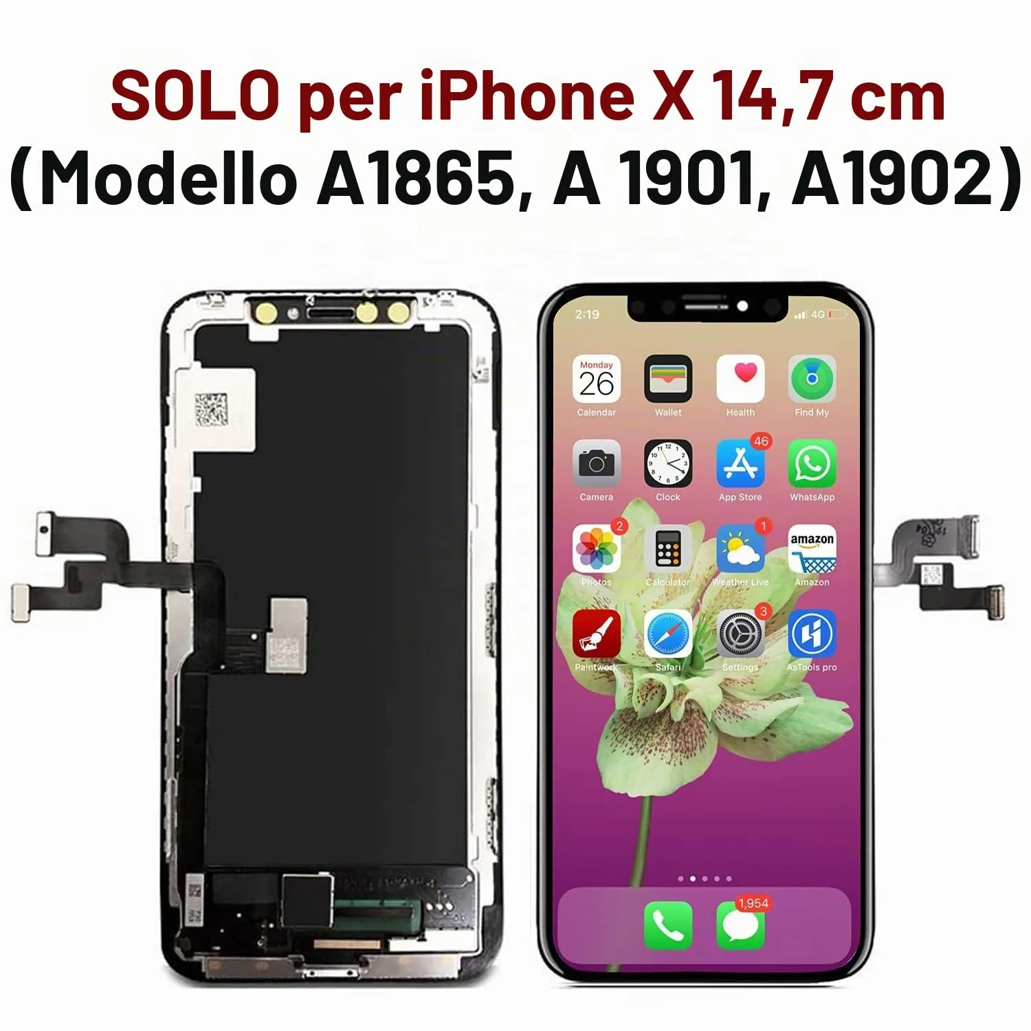 Brinonac OLED Display for iPhone X 5.8" COF FHD Digitizer Replacement Kit - immagine 2