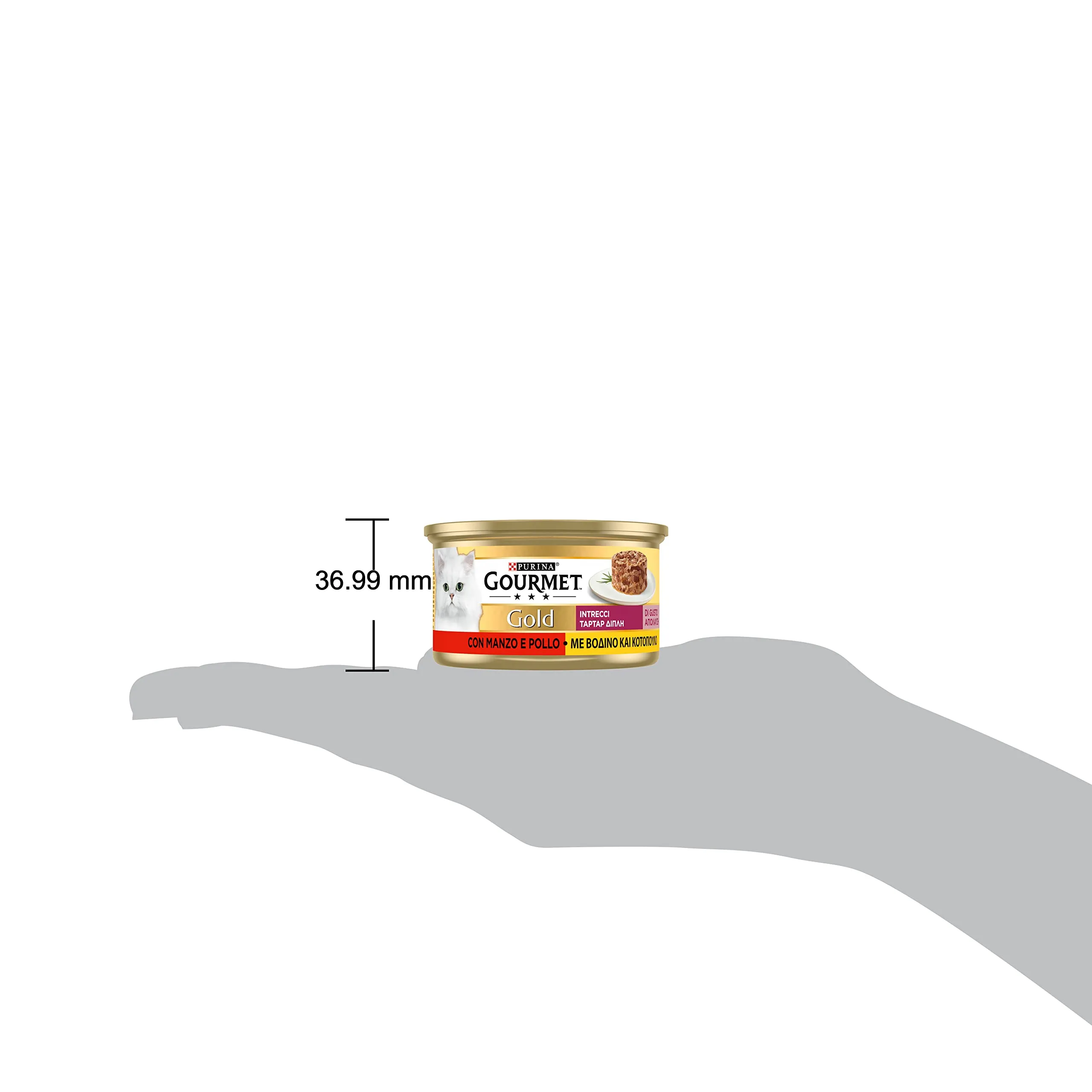 Gourmet Gold Intrecci Cibo Umido per Gatti Adulti, Pollo e Manzo, 24 Lattine da 85 g - immagine 4