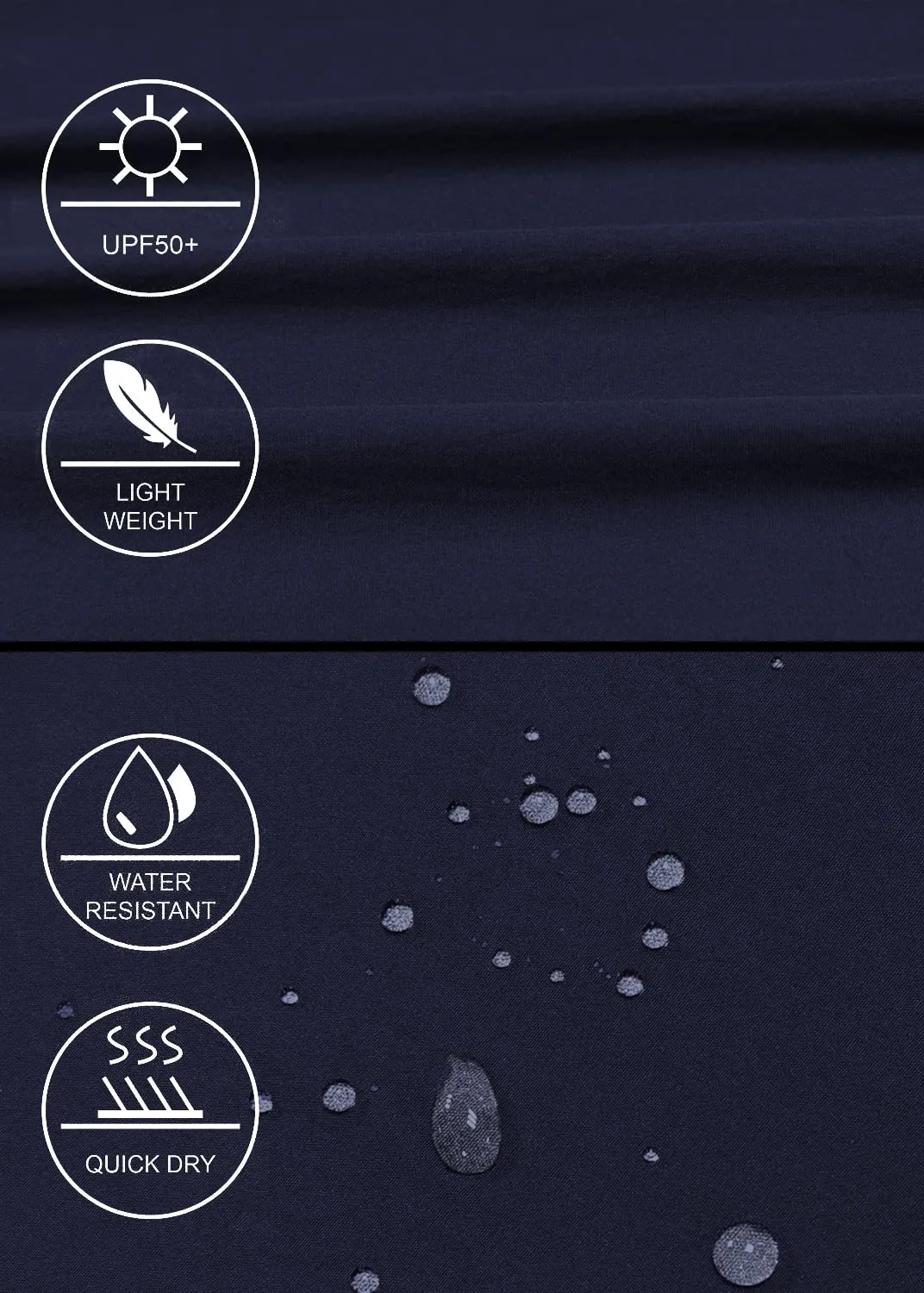 GymBrave Pantaloni Trekking Donna Cargo Capri 3/4 Estivi, Blu Navy, S - immagine 5