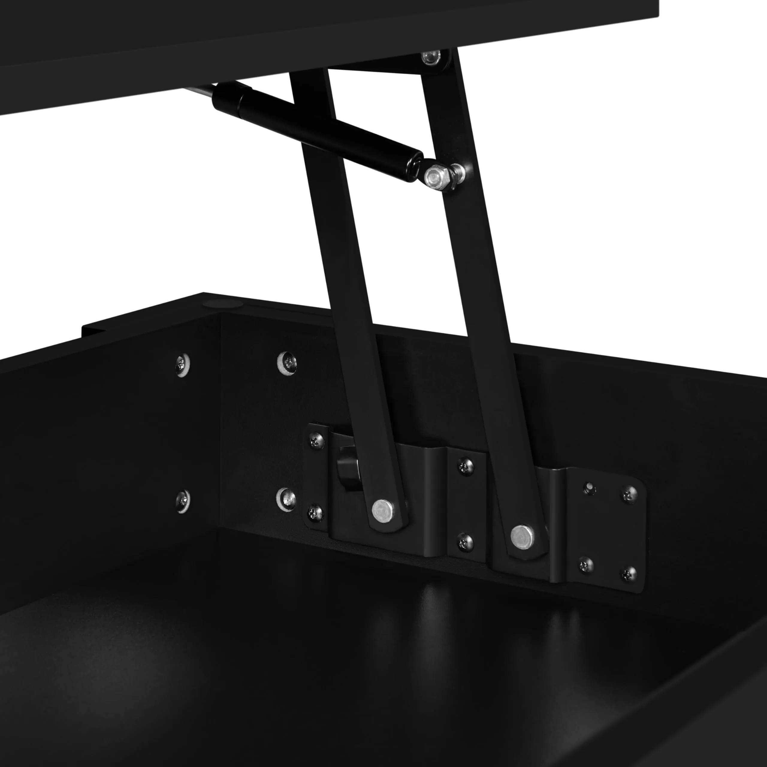 Yaheetech Tavolino da Caffè Sollevabile 98 x 50 x 42-56 cm Nero - immagine 10