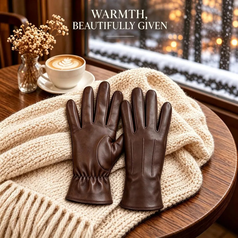 Harssidanzar Guanti Invernali Donna Touchscreen GL017EU, Sella, S - immagine 8