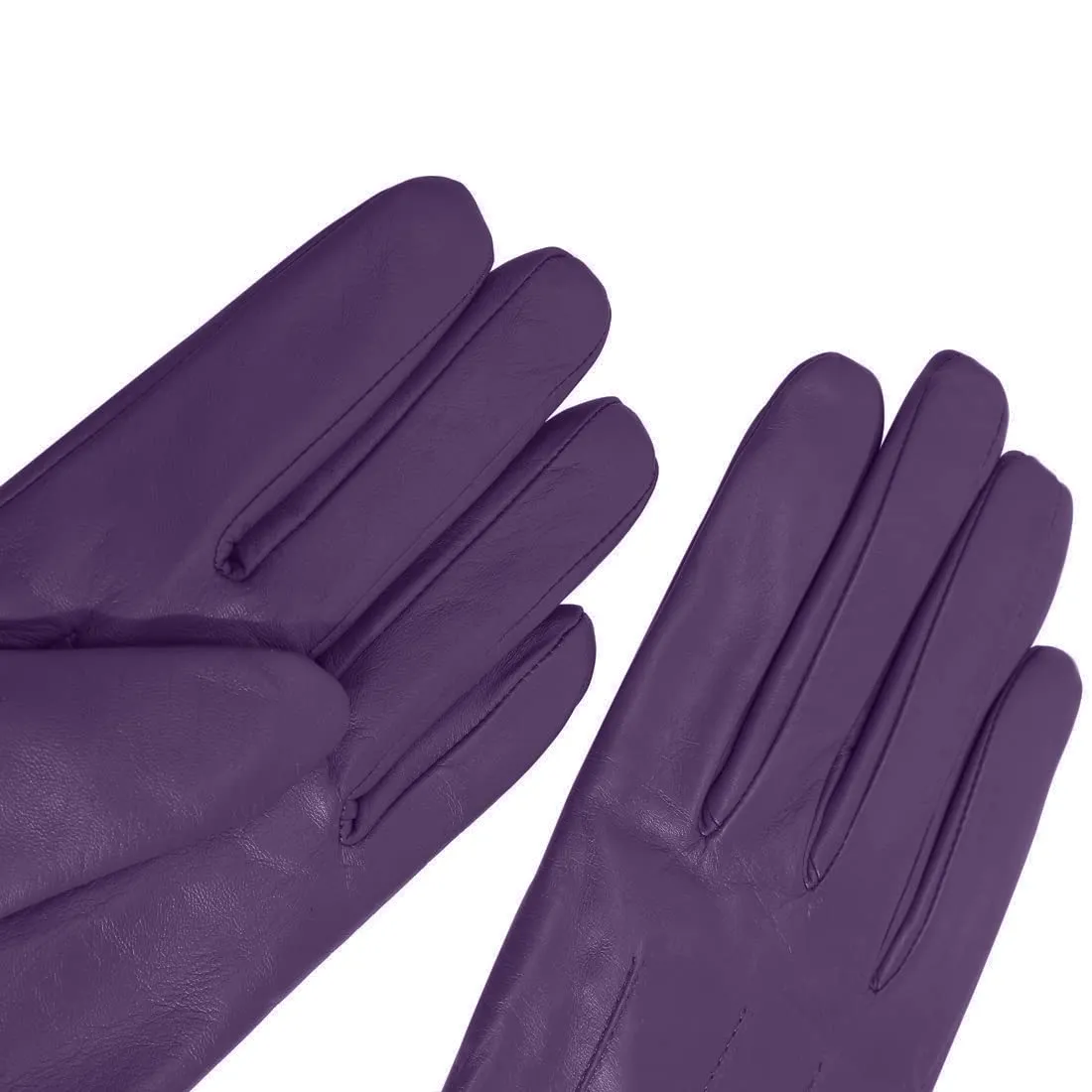 Harssidanzar Guanti Donna in Pelle GL017 Touch Screen con Fodera Calda, Viola, M - immagine 5