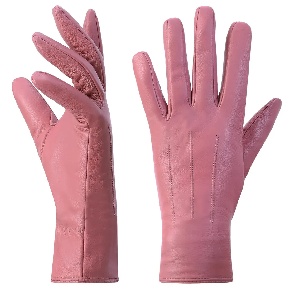 Harssidanzar Guanti Invernali Donna Touch Screen Vintage GL017EU Rosa S - immagine 1