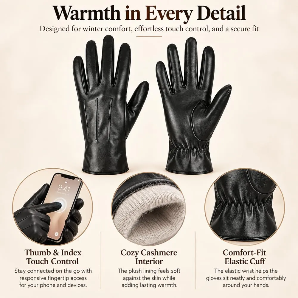 Harssidanzar Guanti Donna Invernali Touch Screen GL017EU Nero S - immagine 6