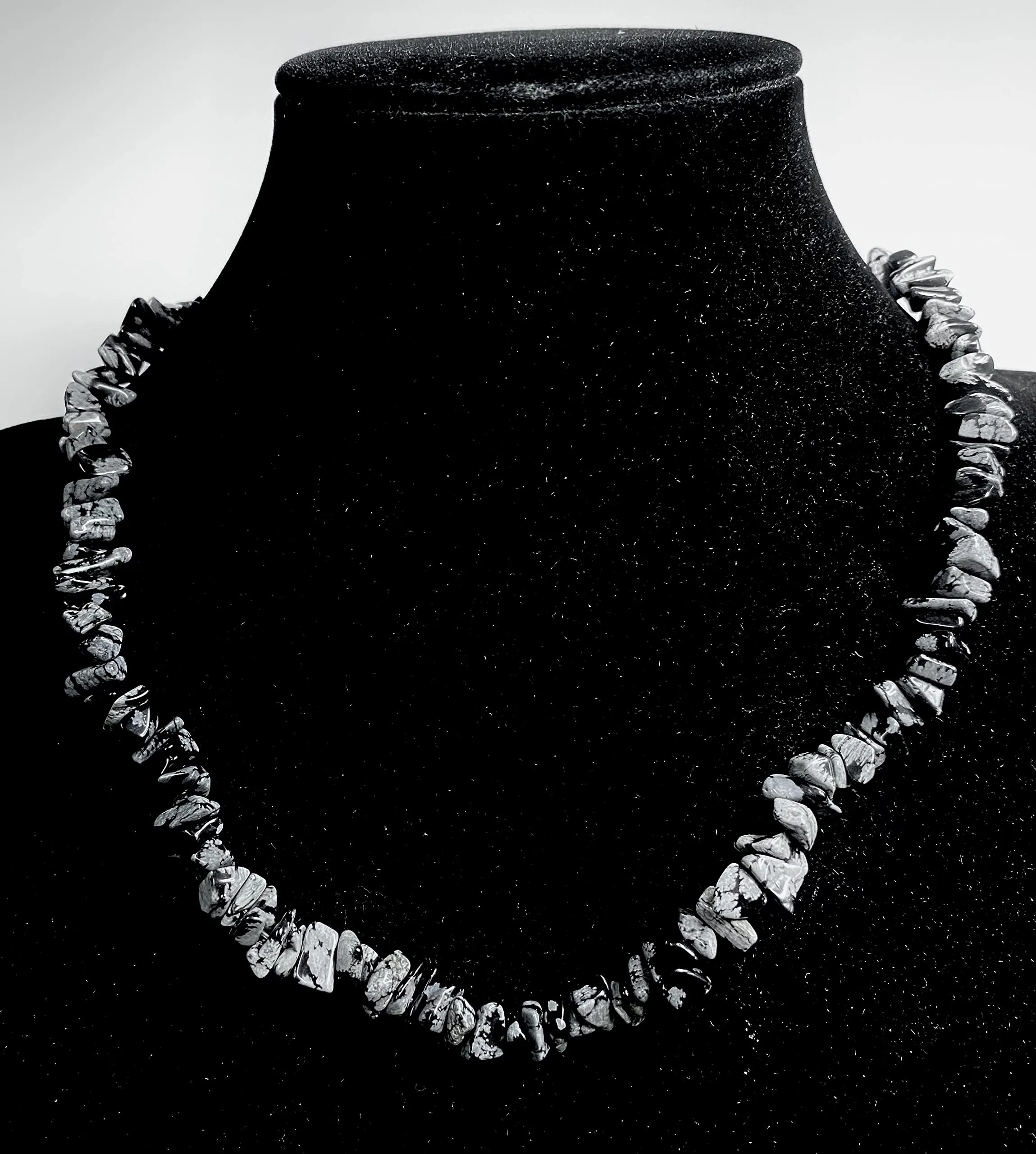 Alchimia Set Collana e Bracciale in Ossidiana Fiocco di Neve - immagine 2