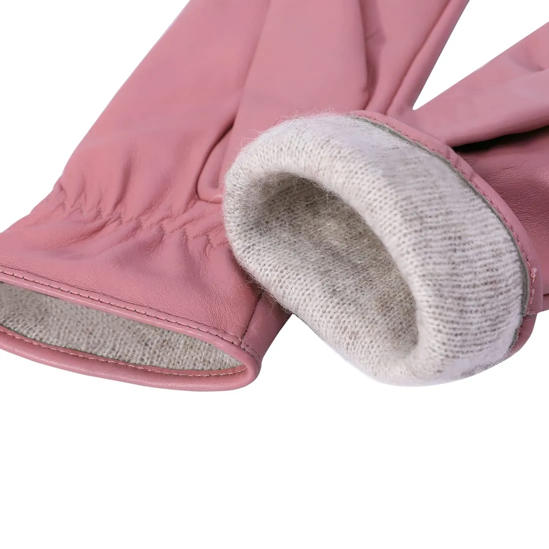 Harssidanzar Guanti Invernali Donna Touch Screen Vintage GL017EU Rosa M - immagine 7