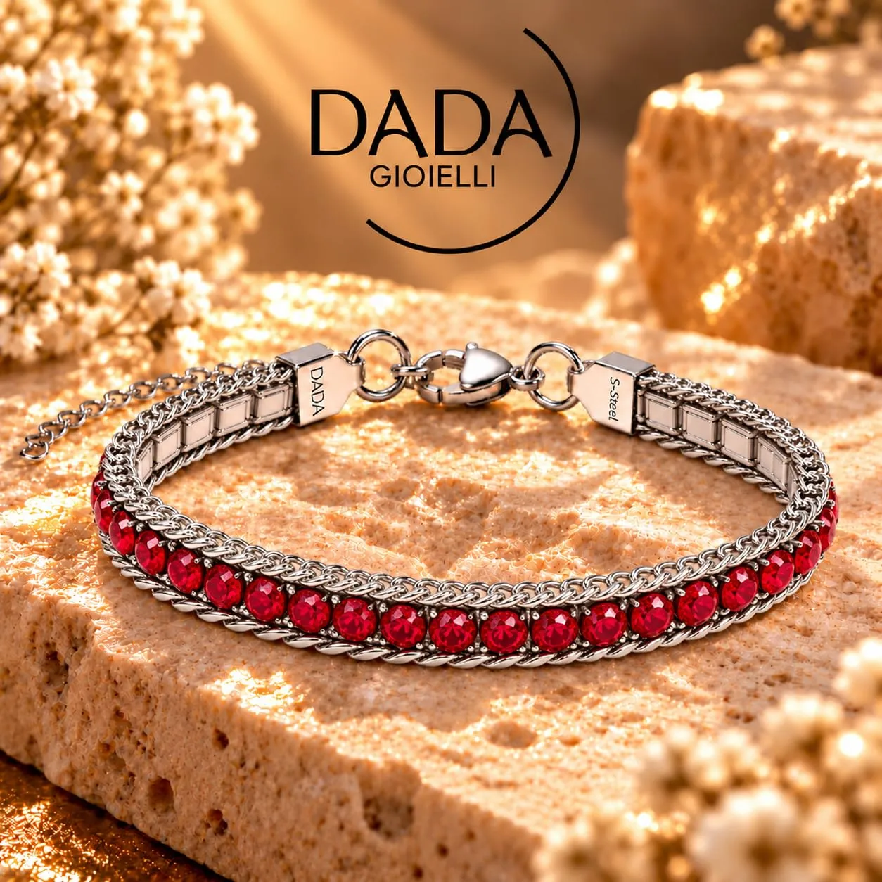 Dada Gioielli Bracciale Tennis e Grumetta in Acciaio Inossidabile - immagine 3