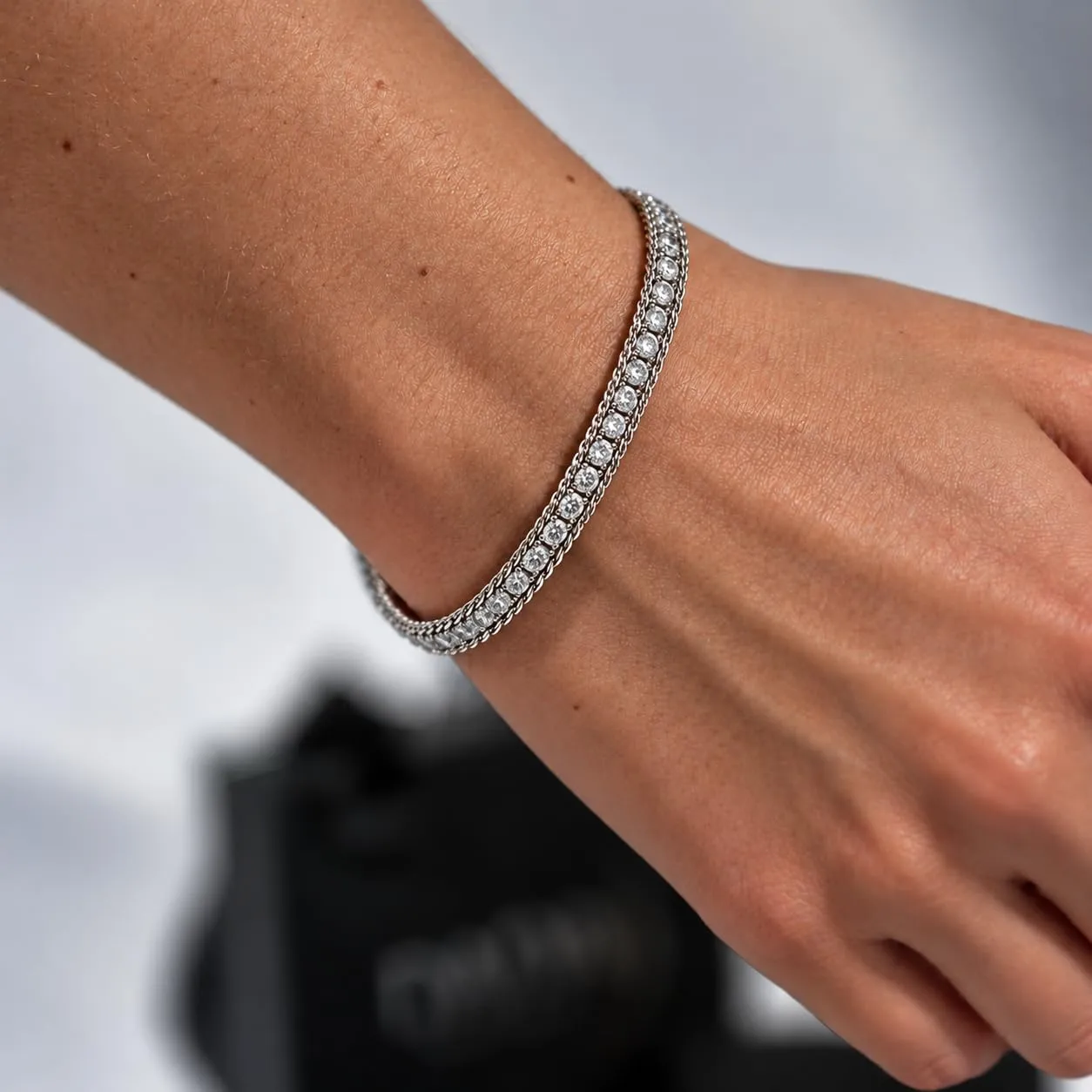Dada Gioielli Bracciale Tennis e Grumetta in Acciaio Inossidabile - immagine 5