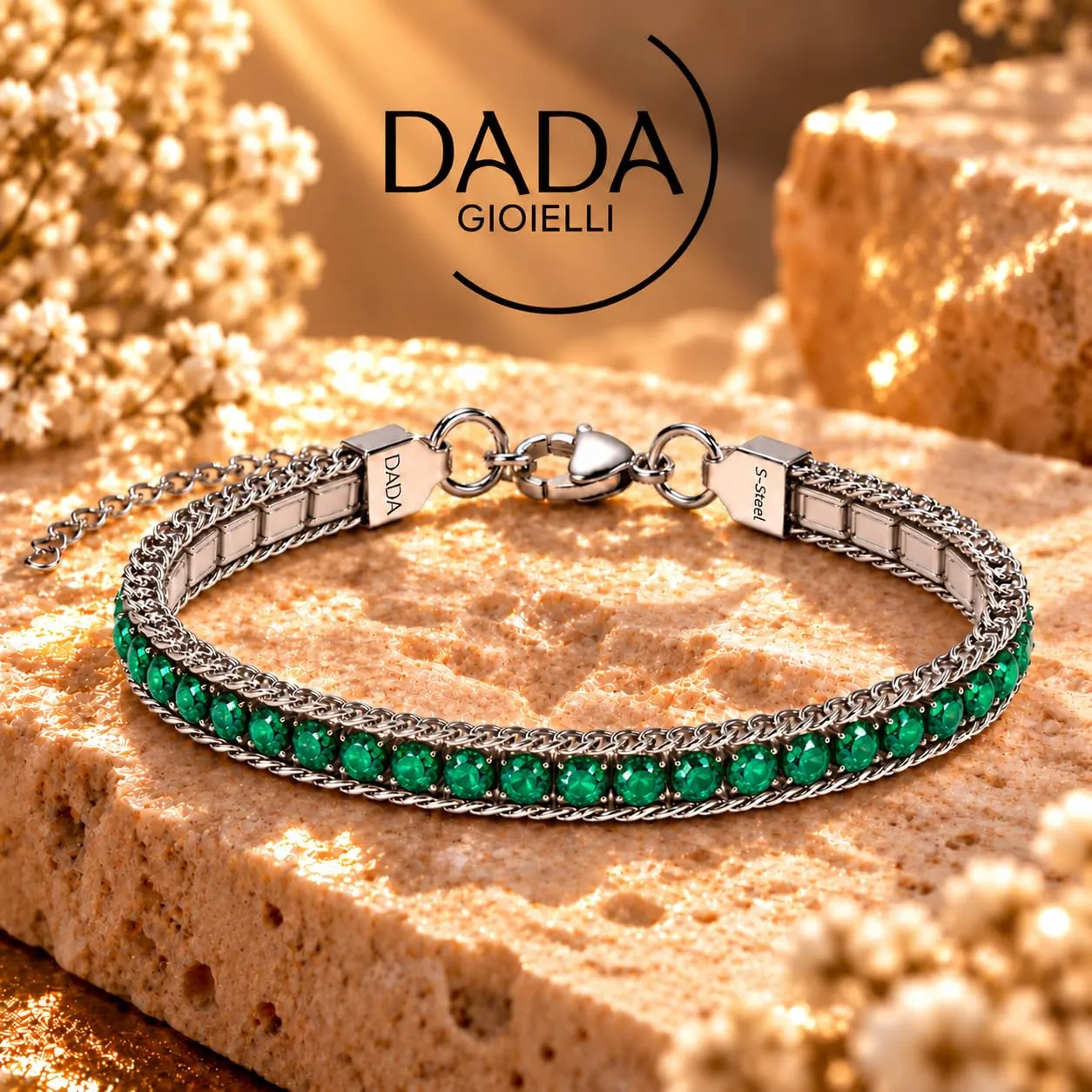 Dada Gioielli Bracciale Tennis e Grumetta in Acciaio Inossidabile - immagine 3