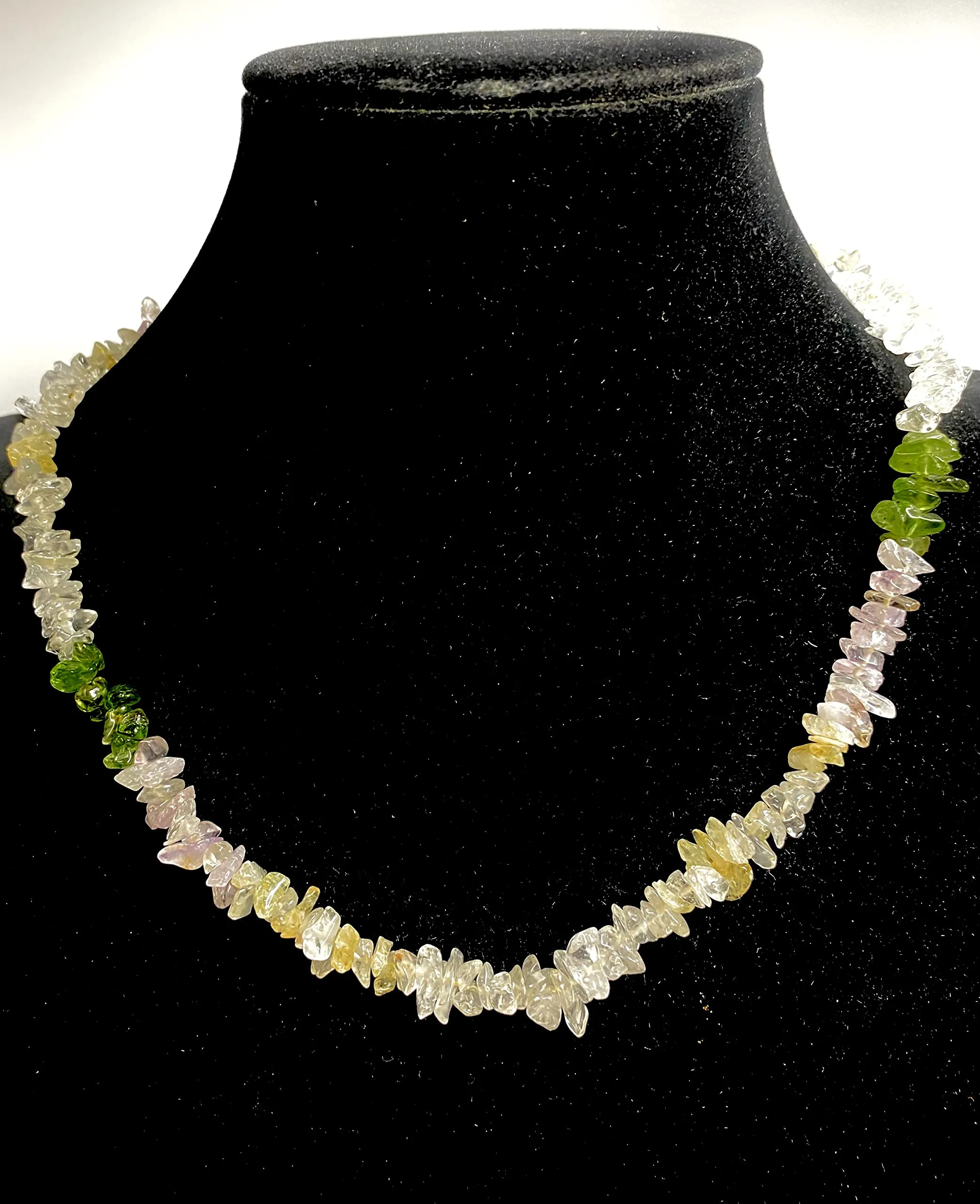Alchimia Set Collana e Bracciale Chip Peridoto Citrino Ialino Ametista - immagine 2