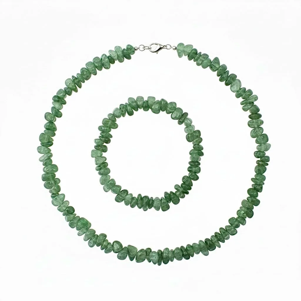 Alchimia Set Bracciale e Collana in Avventurina naturale - immagine 2