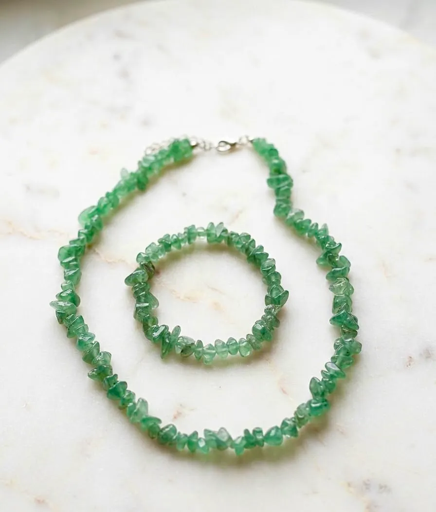Alchimia Set Bracciale e Collana in Avventurina naturale - immagine 4