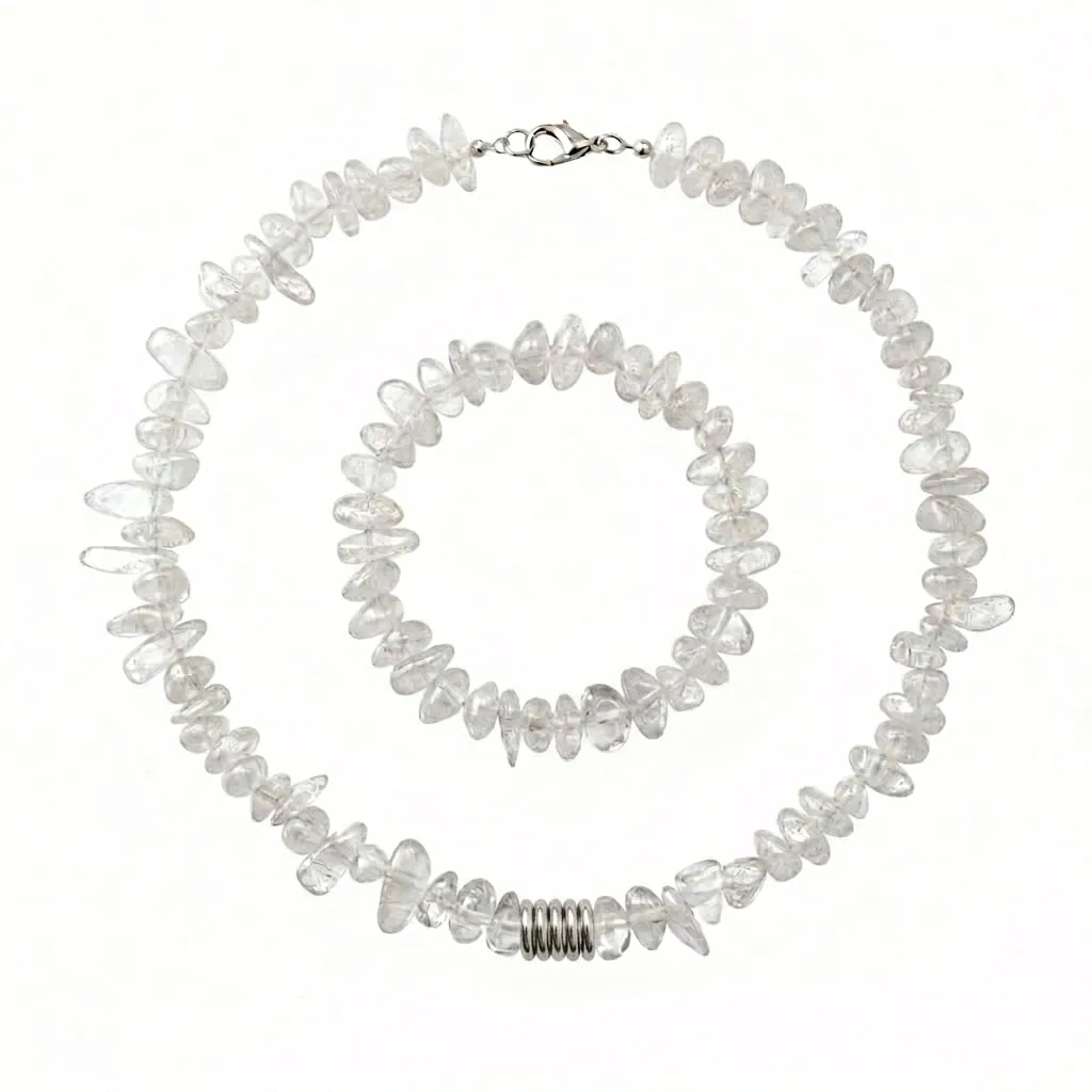 Alchimia Set Bracciale e Collana in Quarzo Ialino - immagine 5