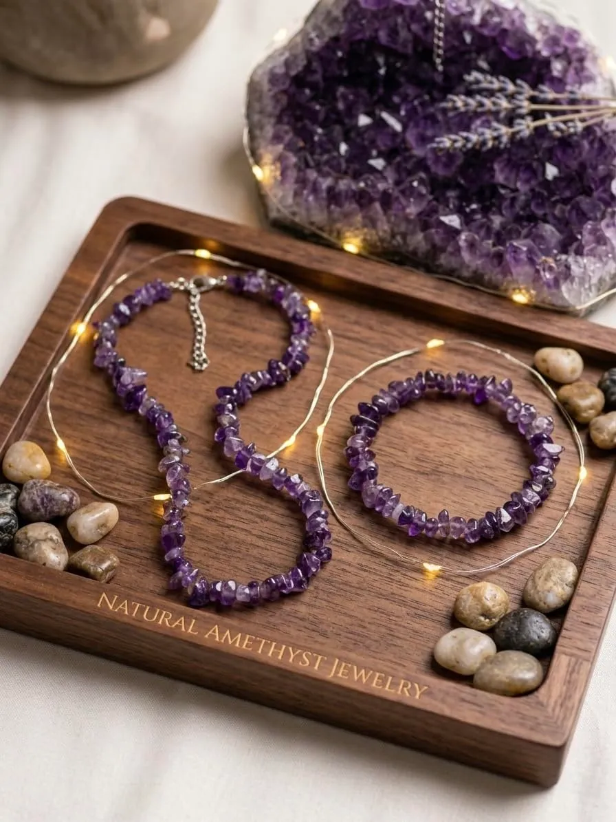 Alchimia Set Bracciale e Collana in Ametista - immagine 5
