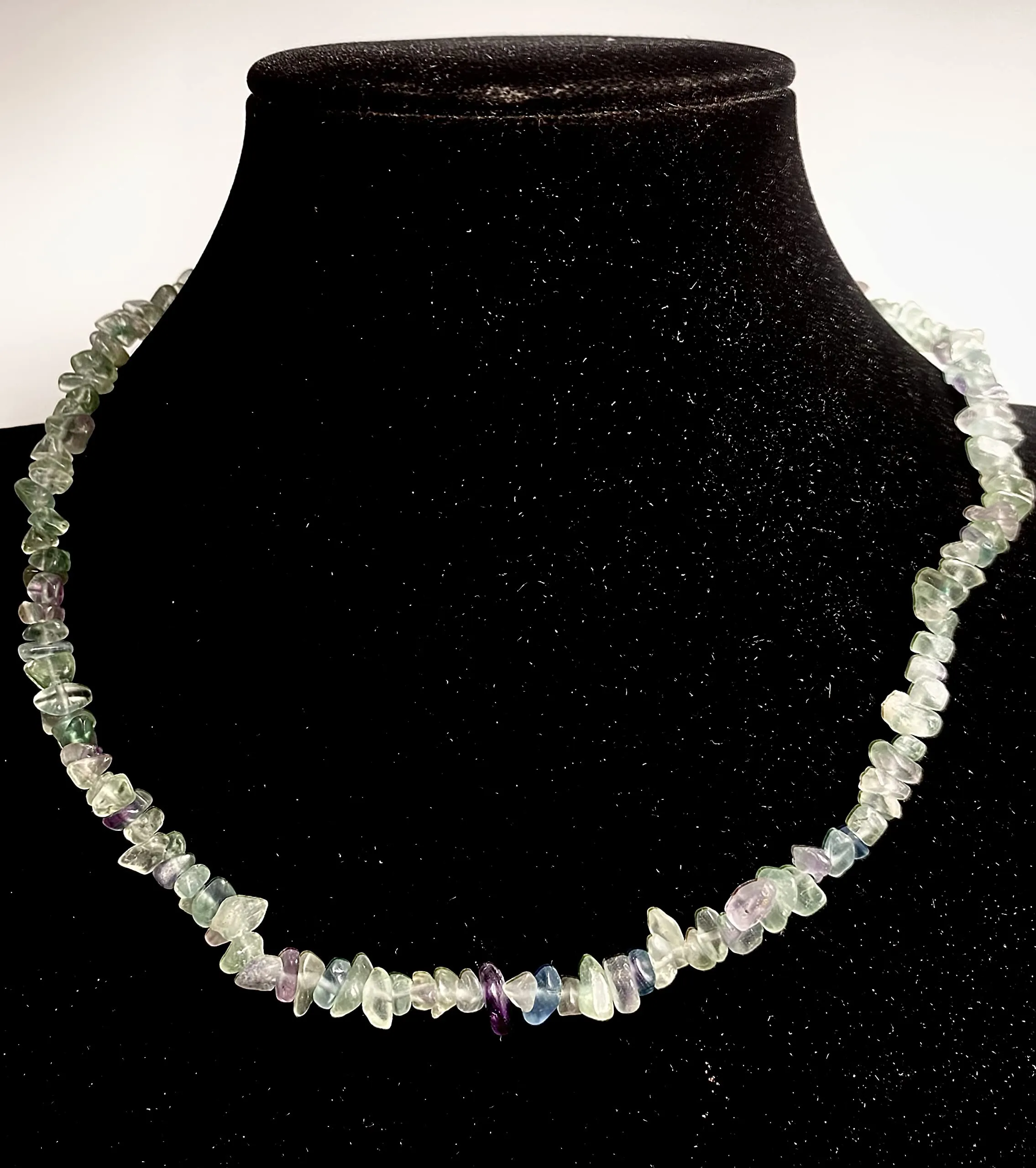 Alchimia Set Collana e Bracciale Elastico in Fluorite Rainbow - immagine 2
