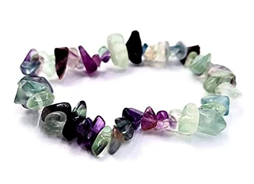 Alchimia Set Collana e Bracciale Elastico in Fluorite Rainbow - immagine 3