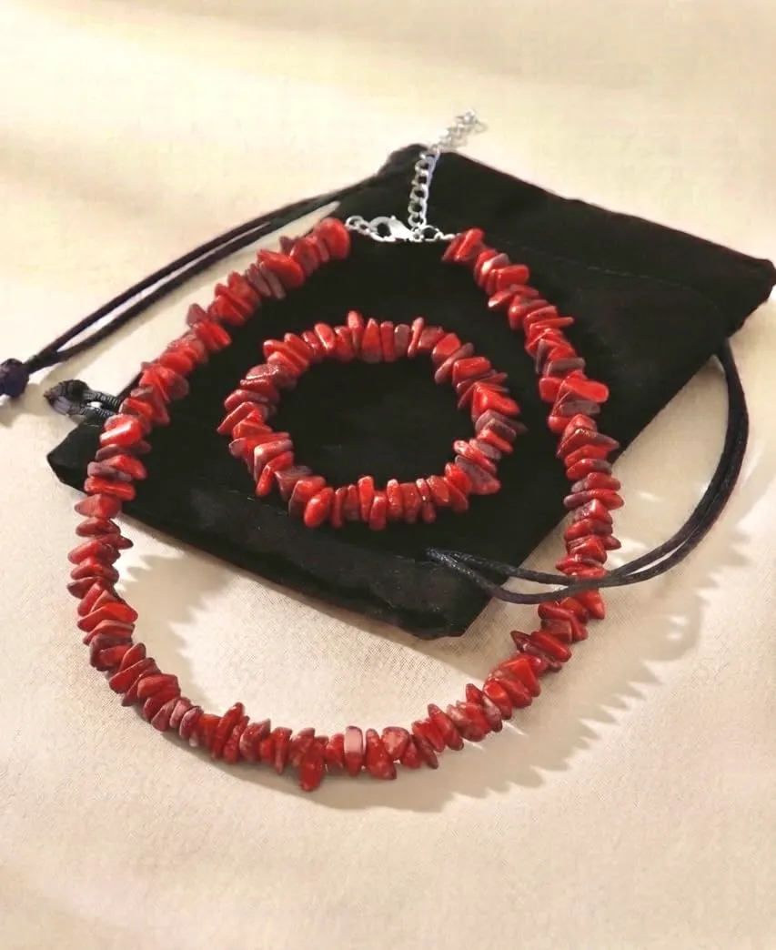 Alchimia Set Bracciale e Collana in Corallo Bamboo - immagine 8