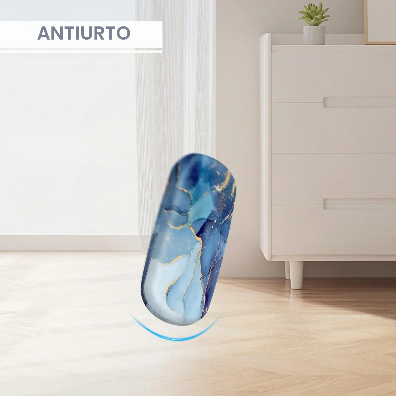 FINTIE Custodia Occhiali Rigida Marmorizzato Marmo Blu - immagine 5