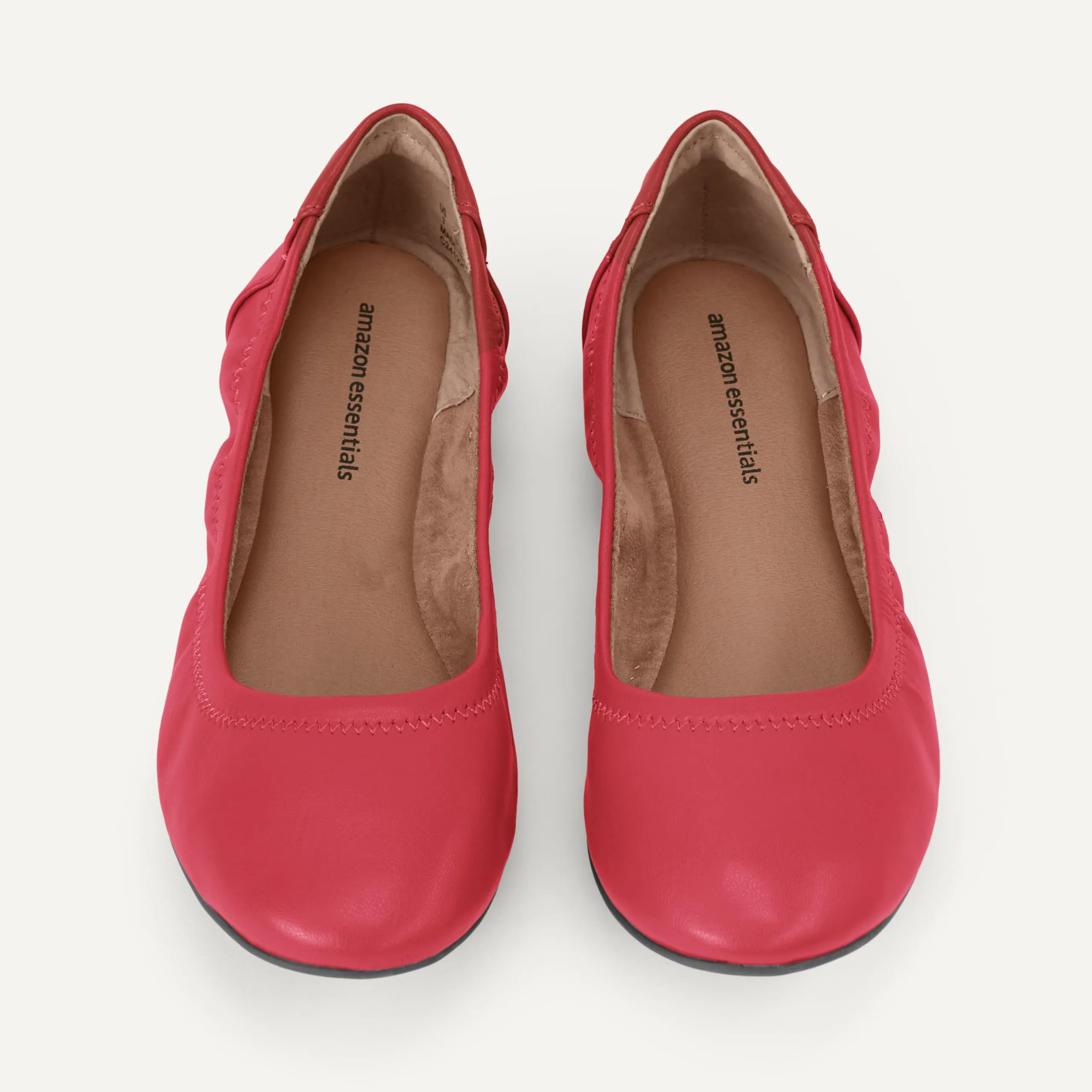 Amazon Essentials Ballerine Slip-on Donna, Rosso Papavero Brillante, 35 EU - immagine 4