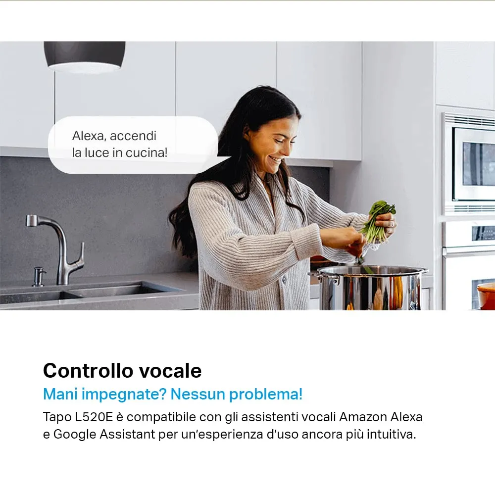 Tapo L520E Lampadina Smart WiFi E27 Bianco 4000K 806lm - immagine 7