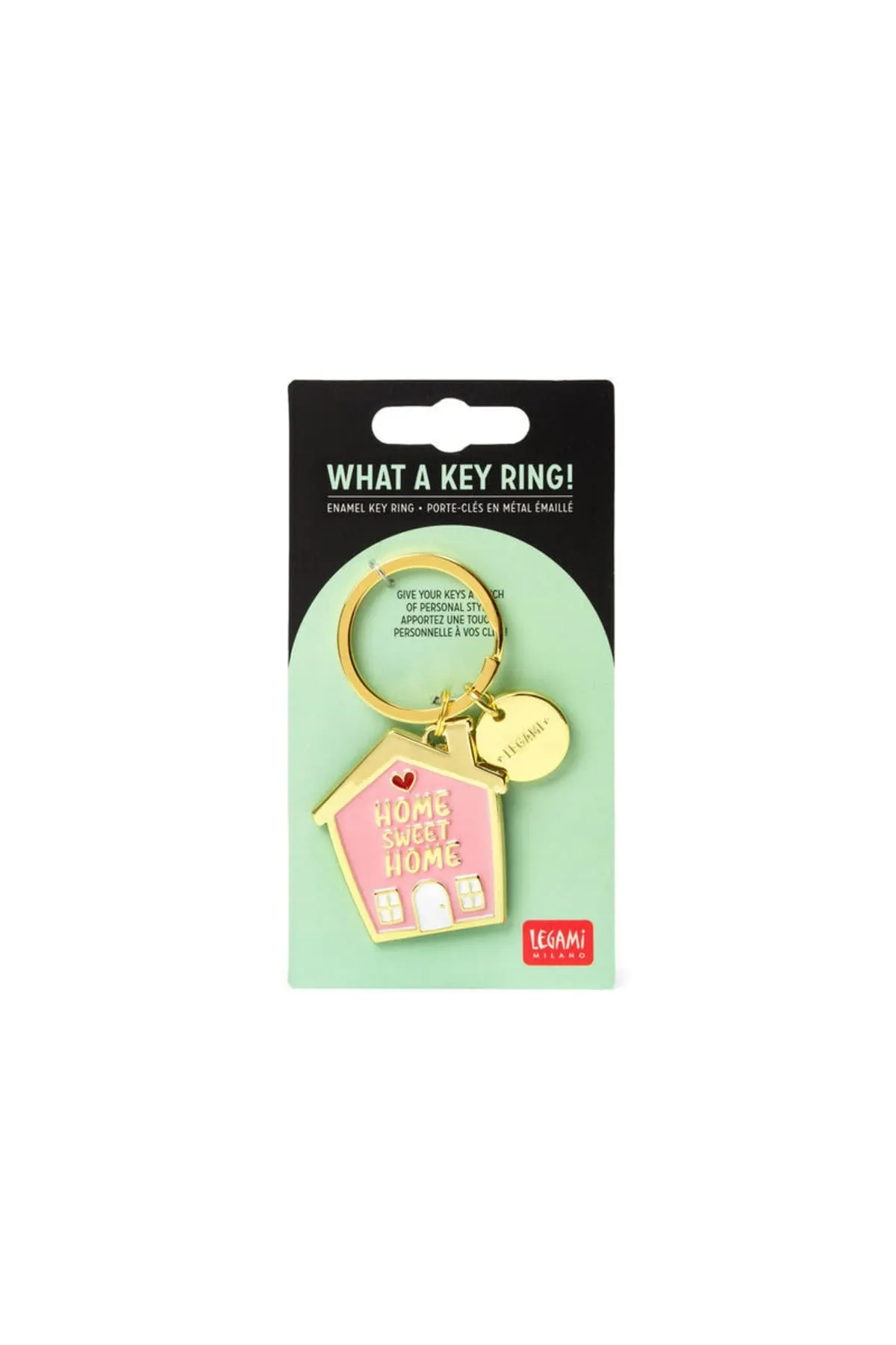 Legami What a Key Ring! Portachiavi in Metallo Smaltato House, Zinco, 7 cm - immagine 3