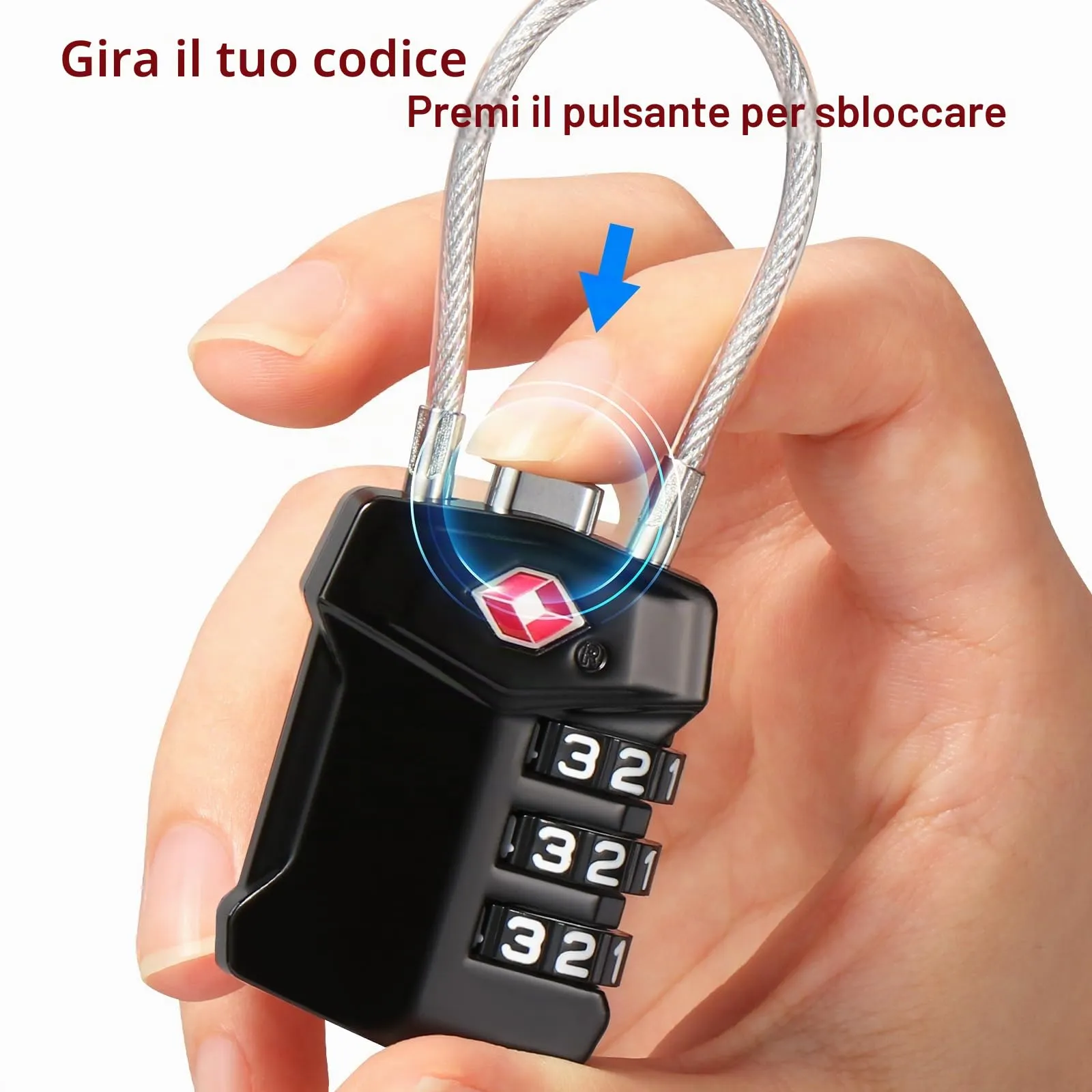 Blendura Lucchetto Valigia TSA, Combinazione 3 Cifre, 2 Pezzi - immagine 4