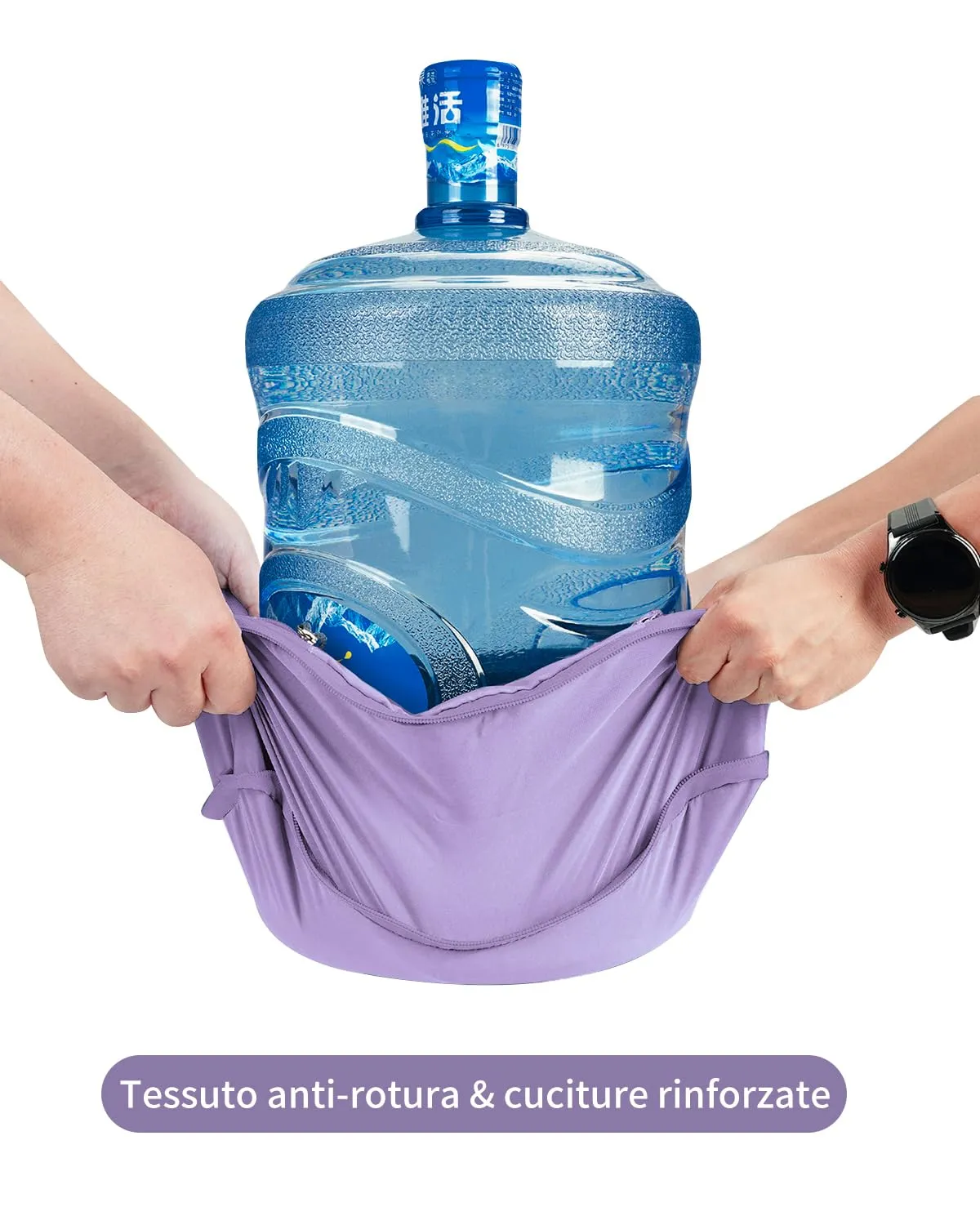 ECOHUB Organizer Valigia Compressione 5 Pezzi, Packing Cubes Set Organizzatore Viaggio (Viola Chiaro) - immagine 4