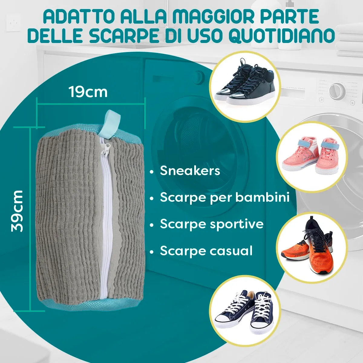 ZENO Shoe Washing Bag, 2 Pezzi - immagine 6
