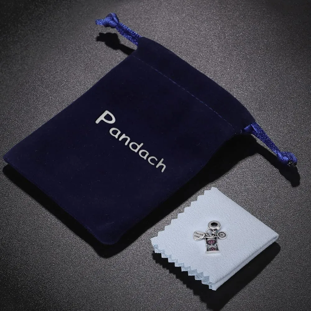 Pandach Bead Charm Ciondolo Argento Sterling 925 con Cubic Zirconia per Braccialetti e Collane Europei - immagine 3