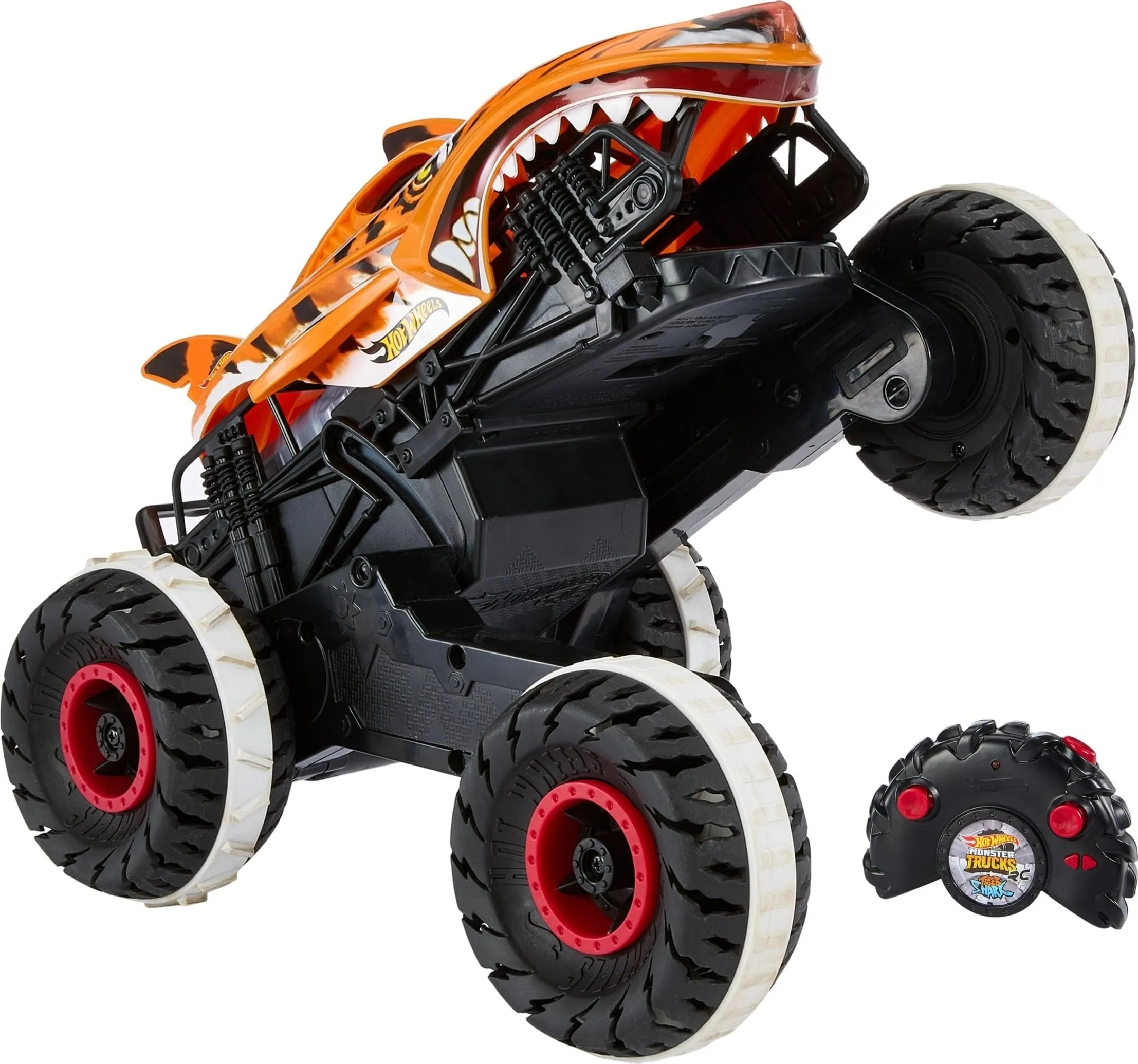 Hot Wheels Monster Trucks Tiger Shark RC Vehicle HGV87 - immagine 1