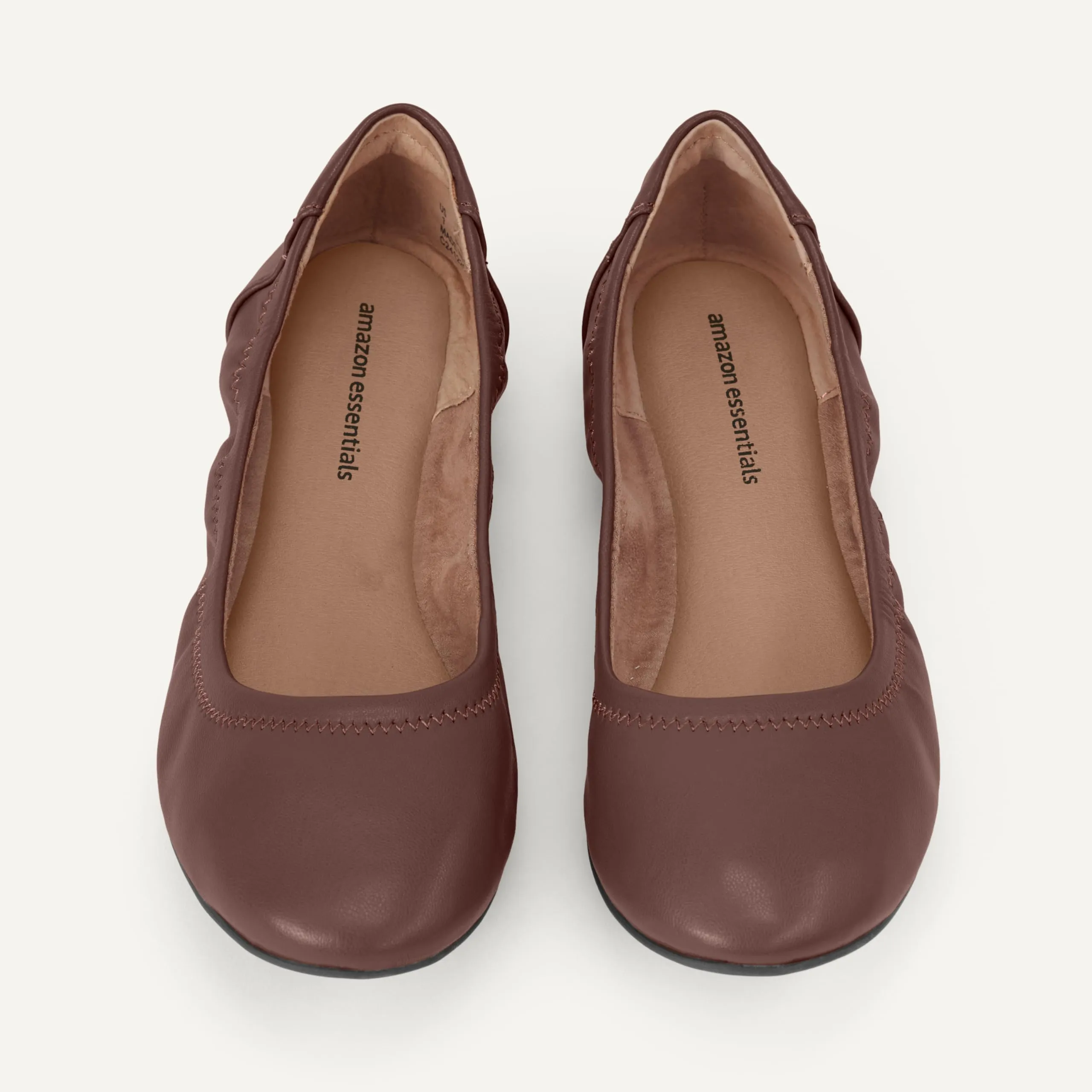 Amazon Essentials Ballerine Slip-on Donna, Marrone Intenso, 39 EU - immagine 4