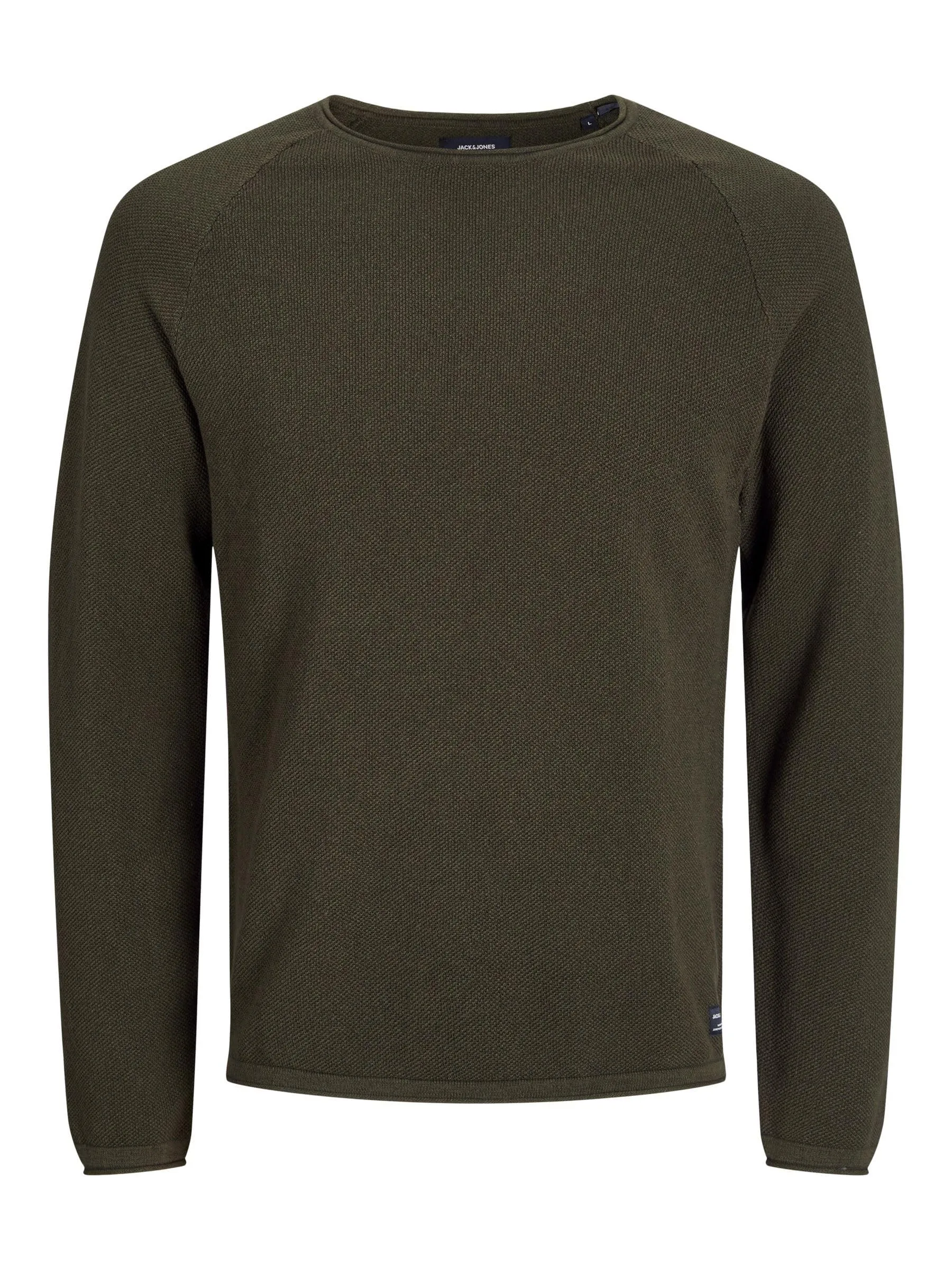Jack & Jones Jjehill Knit Crew Neck Noos Sweater, Olive Night Melange, L - immagine 1