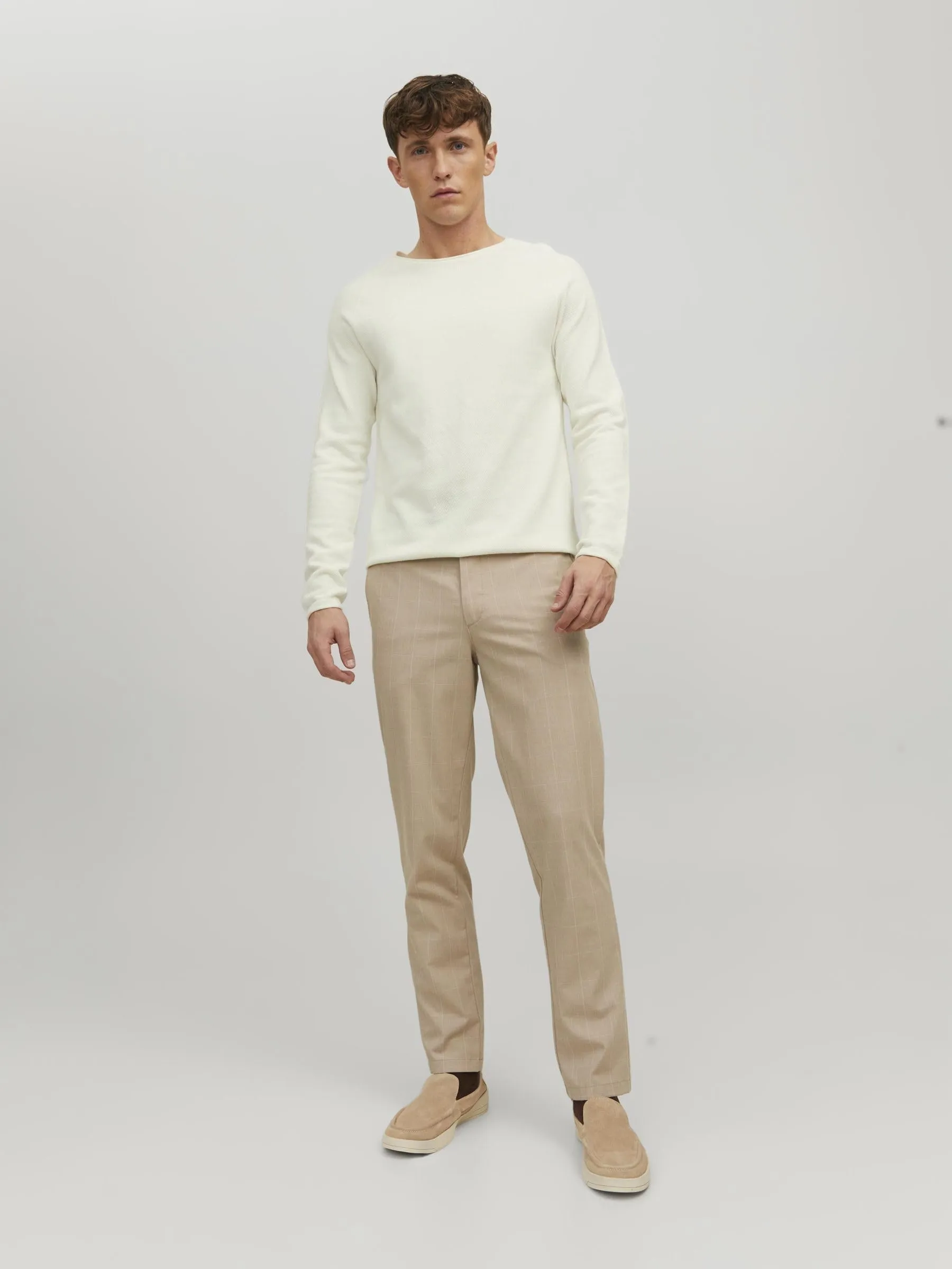 Jack & Jones JJEHILL Knit Crew Neck NOOS Sweater - Cloud Dancer - XL - immagine 4