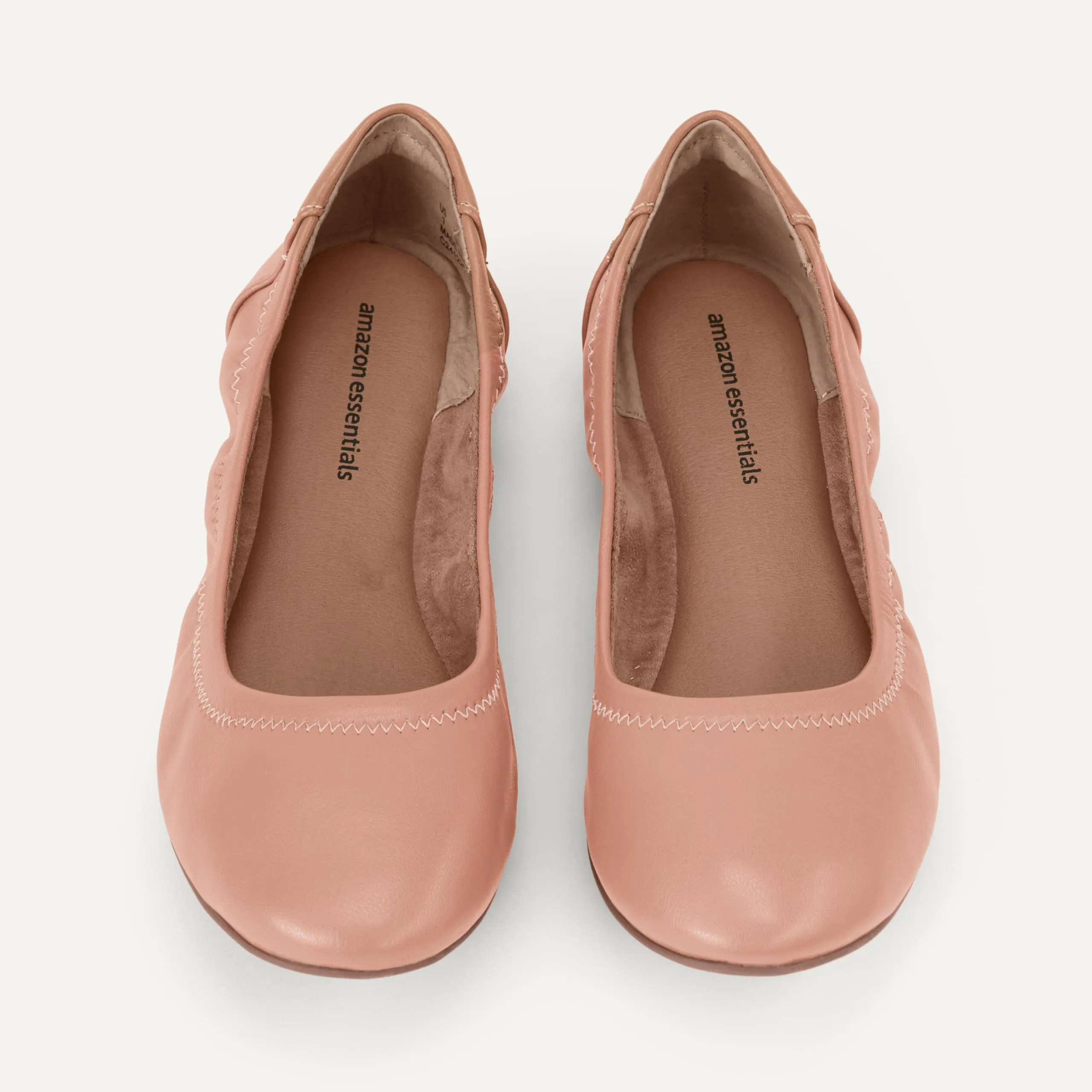 Amazon Essentials Ballerine Slip-on Donna, Cammello Chiaro, 46 EU Larga - immagine 4