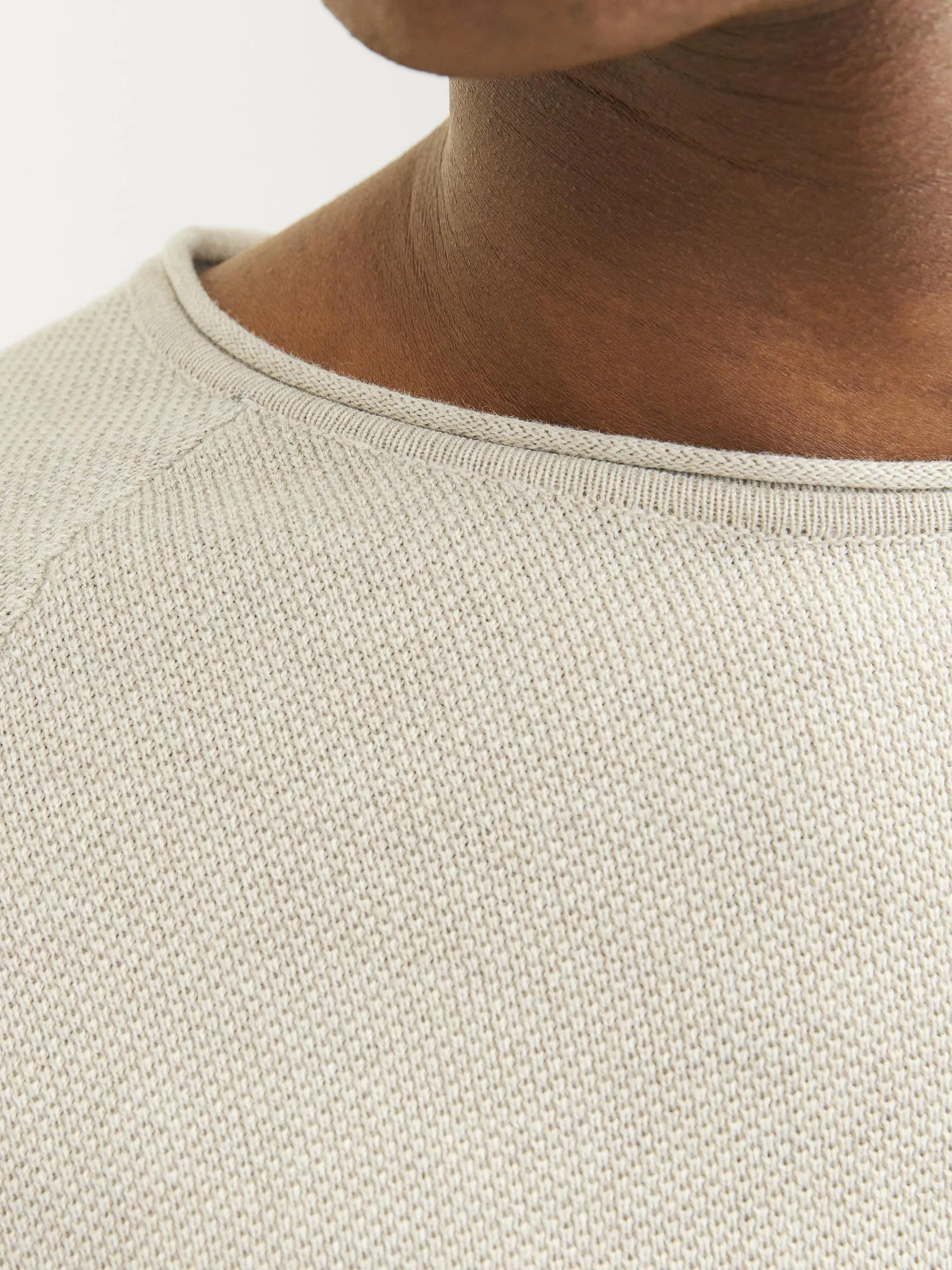 Jack & Jones JJEHILL Knit Crew Neck NOOS Sweater - Oatmeal Melange, M - immagine 7