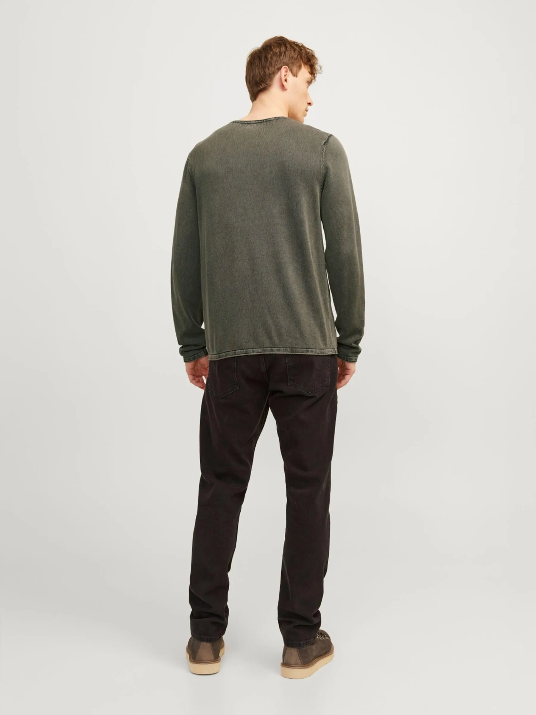 JACK & JONES Jprblucarlos Knit Crew Neck Noos Maglione da Uomo, Verde, XS - immagine 3