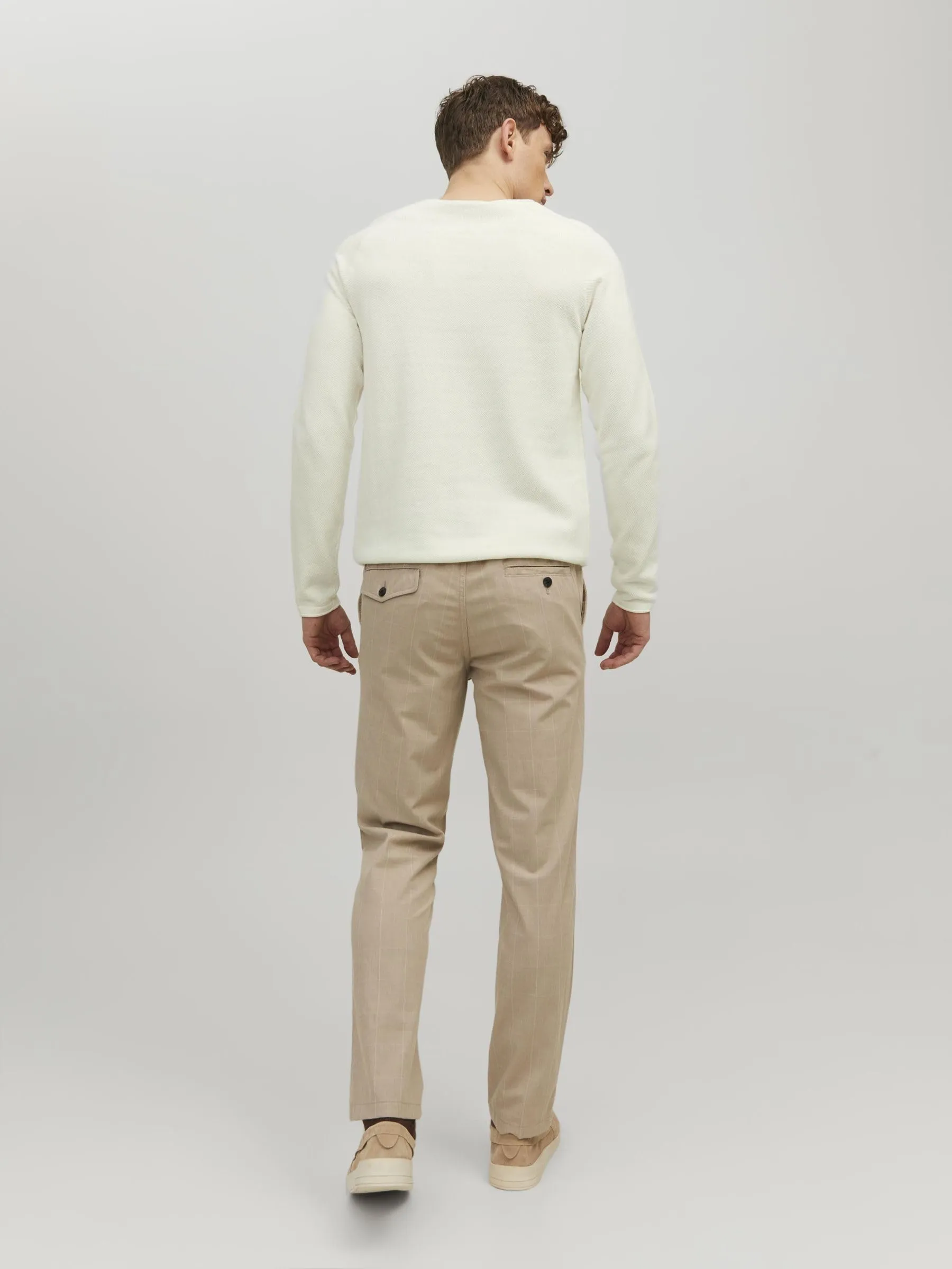Jack & Jones JJEHILL Knit Crew Neck NOOS Sweater - Cloud Dancer, XXL - immagine 3
