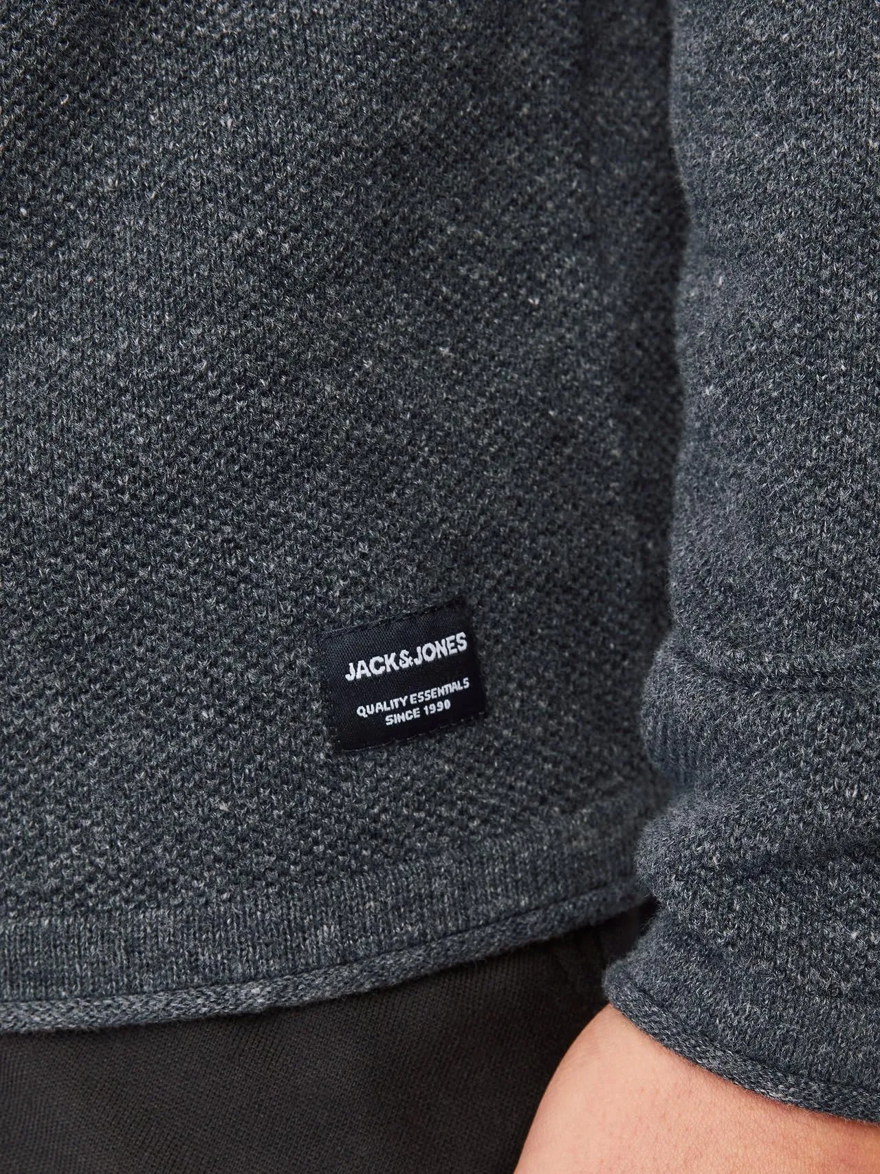 Jack & Jones Jjehill Knit Crew Neck Noos Men's Sweatshirt - Dark Grey Melange, M - immagine 6