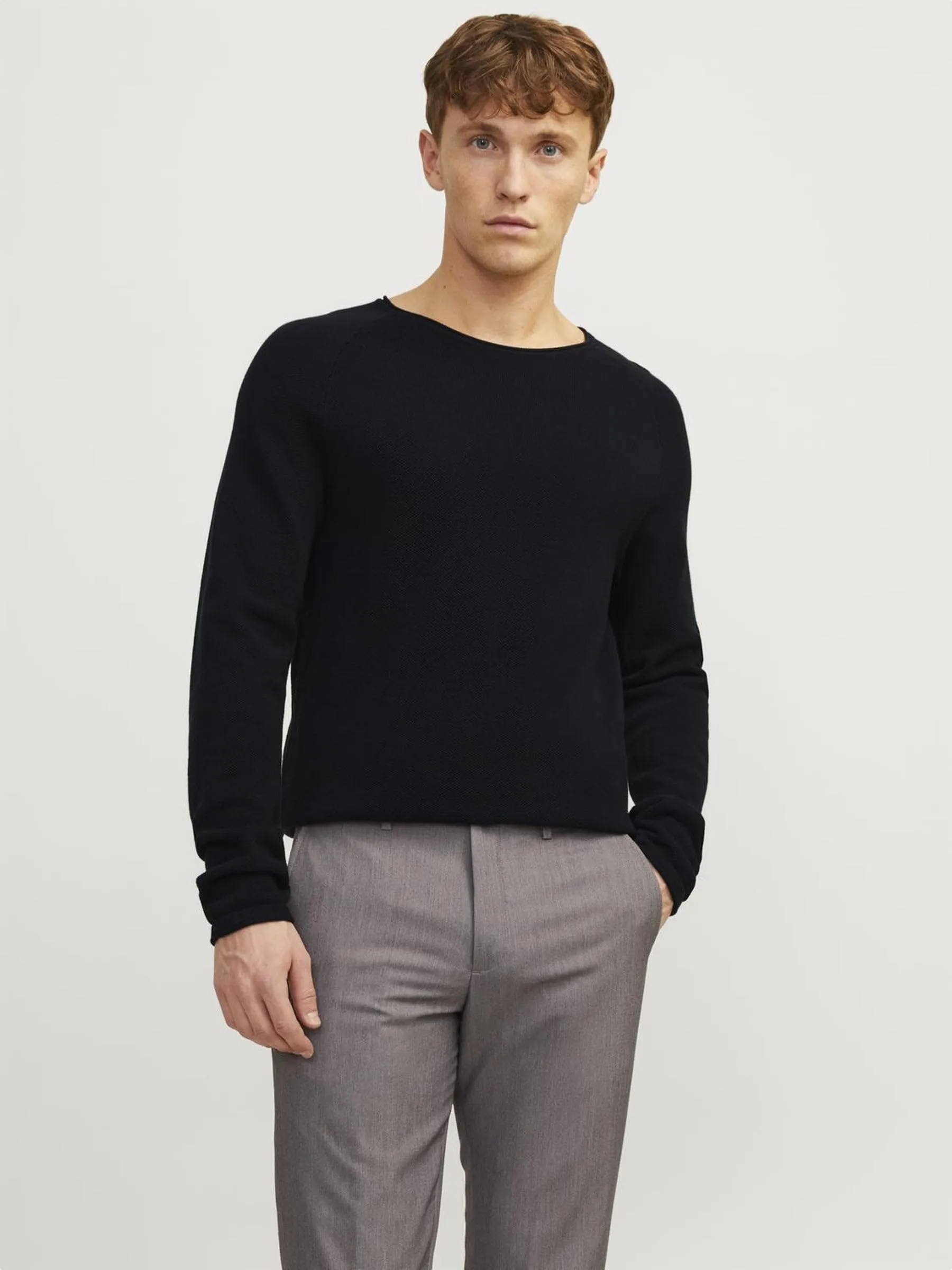 Jack & Jones JJEHILL Knit Crew Neck NOOS Sweater - Black 321, M - immagine 2
