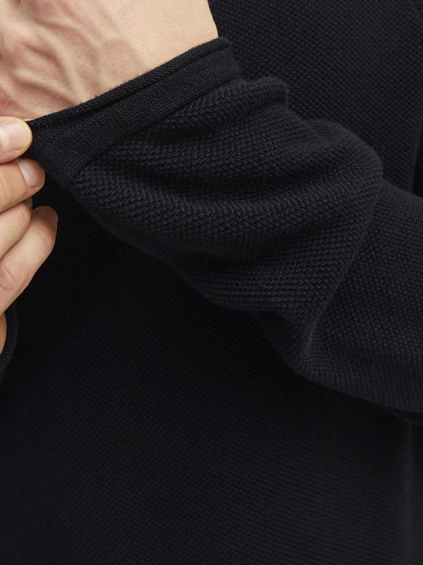 Jack & Jones JJEHILL Knit Crew Neck NOOS Sweater - Black 321, M - immagine 6