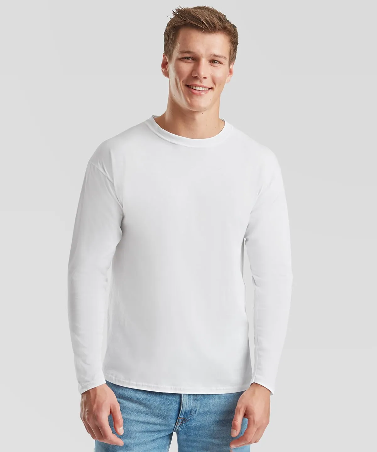 Fruit of the Loom Valueweight Maglietta a maniche lunghe da uomo, Bianco, 5XL - immagine 2