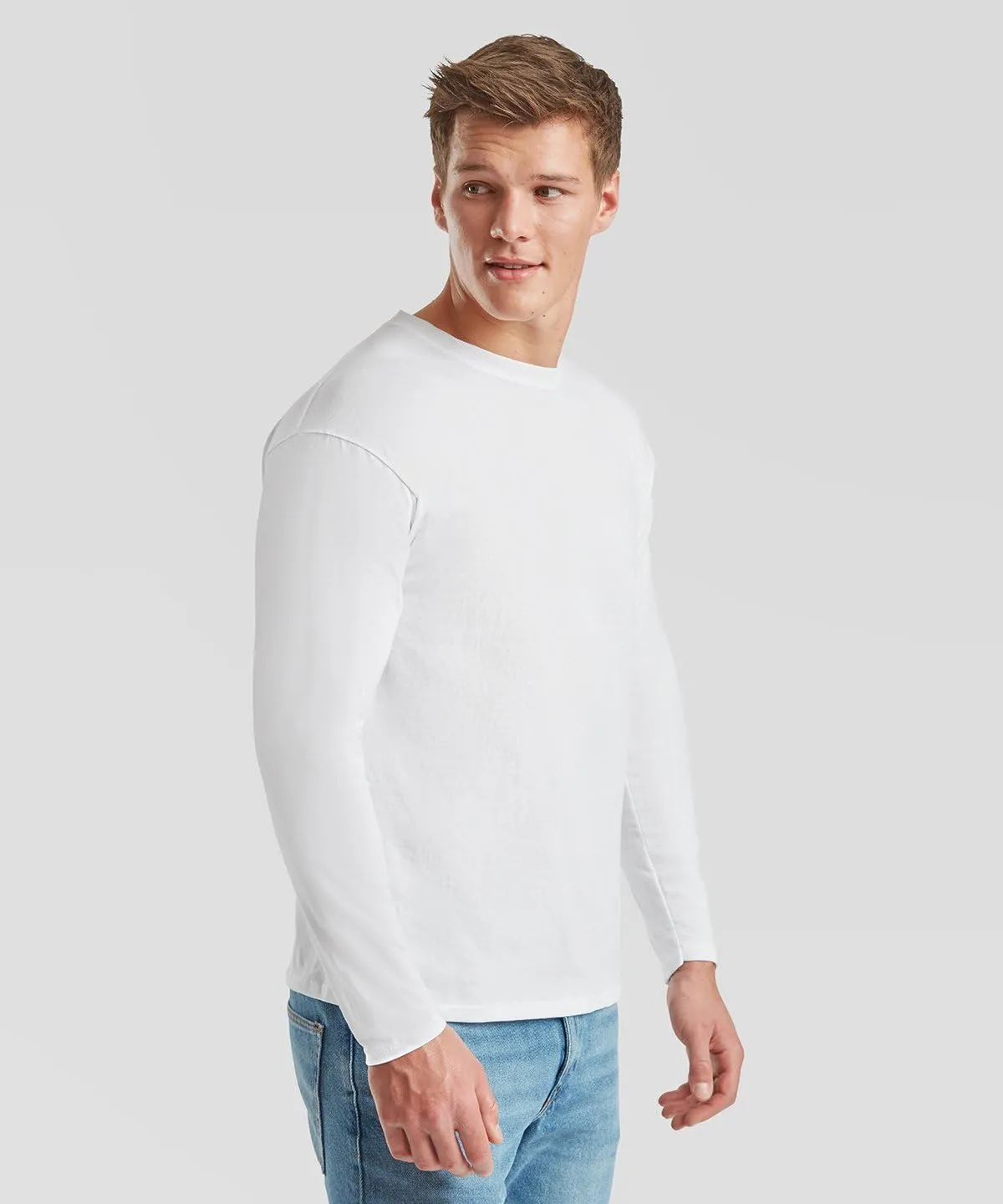 Fruit of the Loom Valueweight Maglietta a maniche lunghe da uomo, Bianco, 5XL - immagine 3