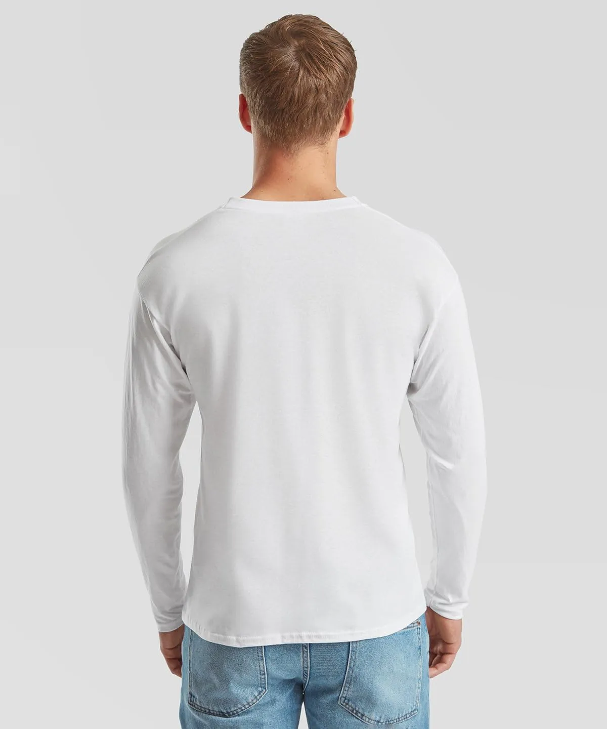 Fruit of the Loom Valueweight Long Sleeve Tee - White, XL - immagine 4