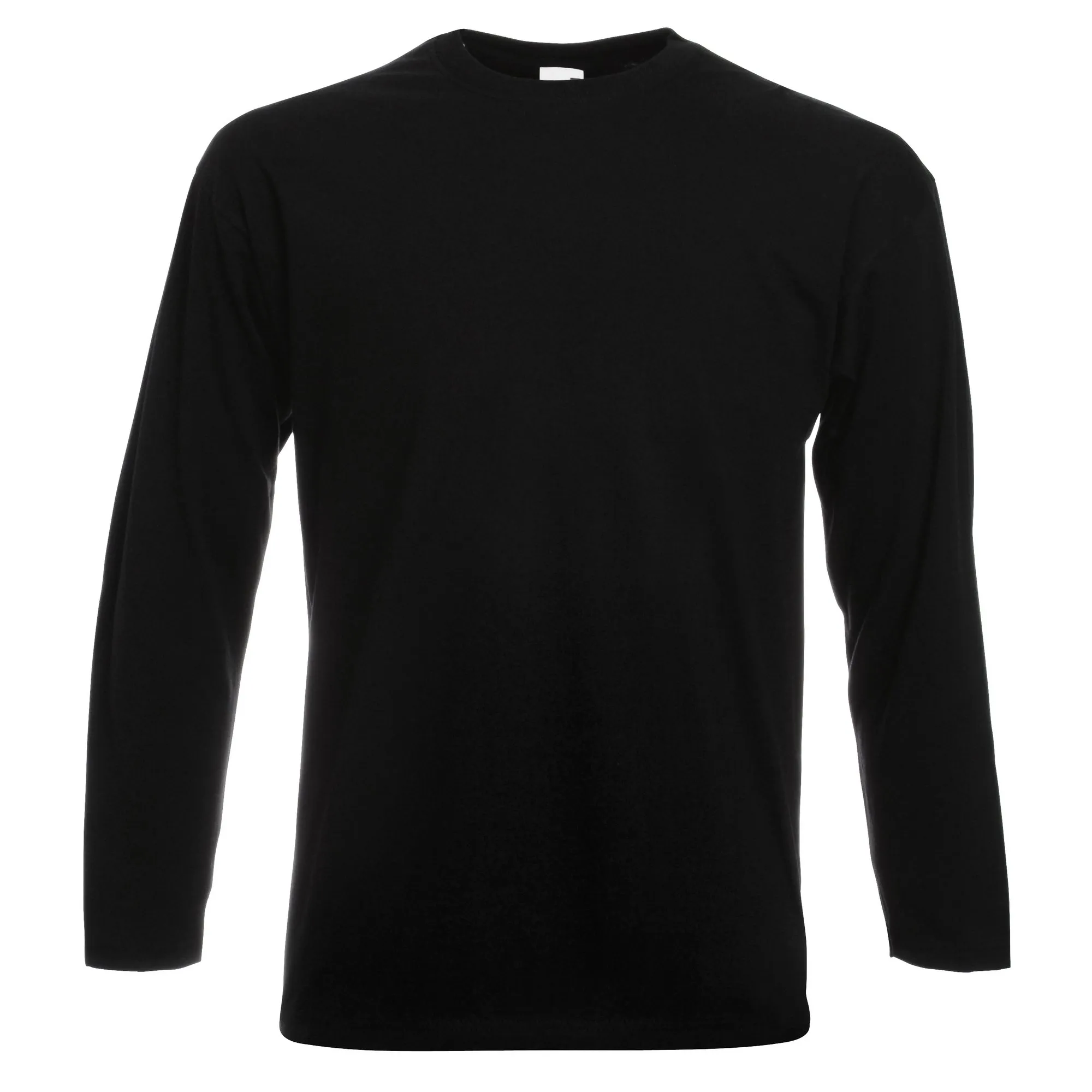 Fruit of the Loom Long Sleeve Valueweight Tee, Nero, Small - immagine 1
