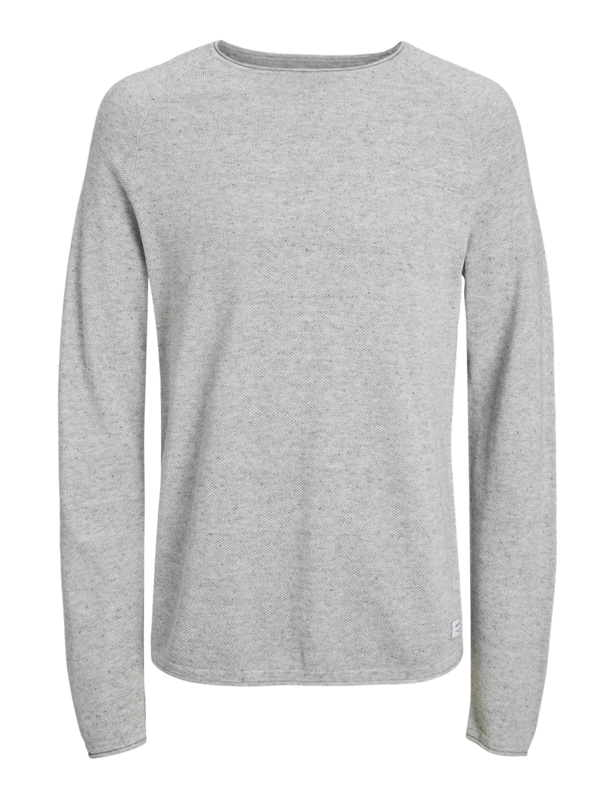Jack & Jones JJEHill Knit Crew Neck NOOS Sweater, Light Grey Melange, L - immagine 1