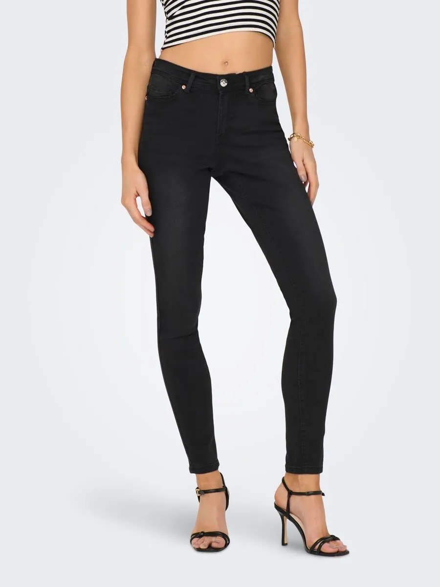 ONLY Vita Media Skinny Fit Jeans Nero L/30 - immagine 2